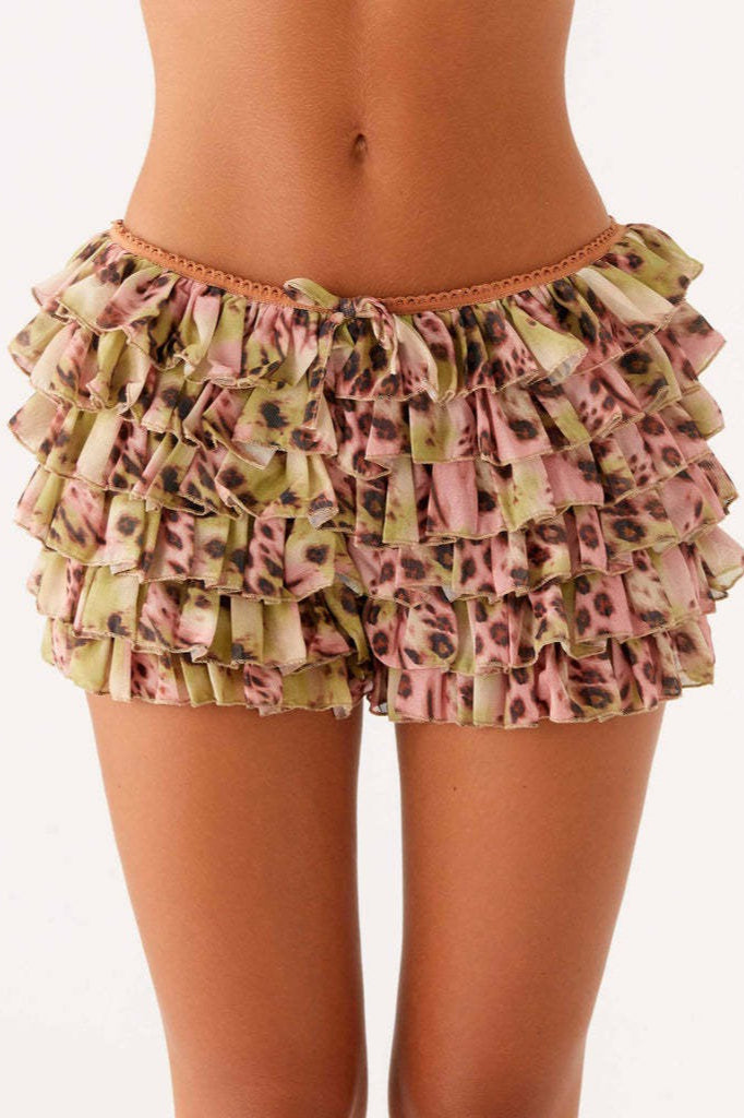 Concert Outfit, Lace Layered Ruffle Mini Skirt - Concert O - Concert Outfit