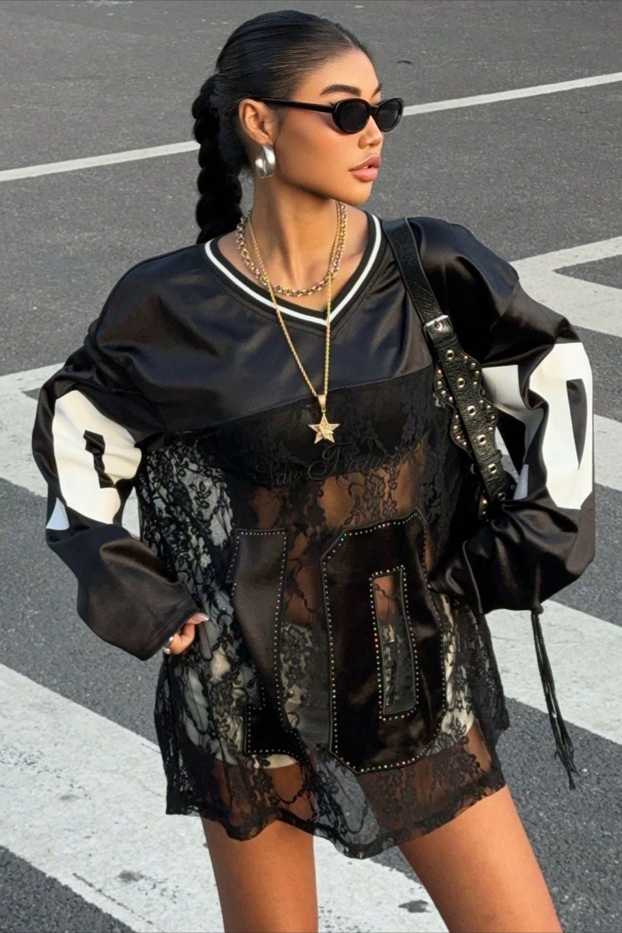 Stylish Lace Sheer Print Concert Outfit for an Unforgettable Night