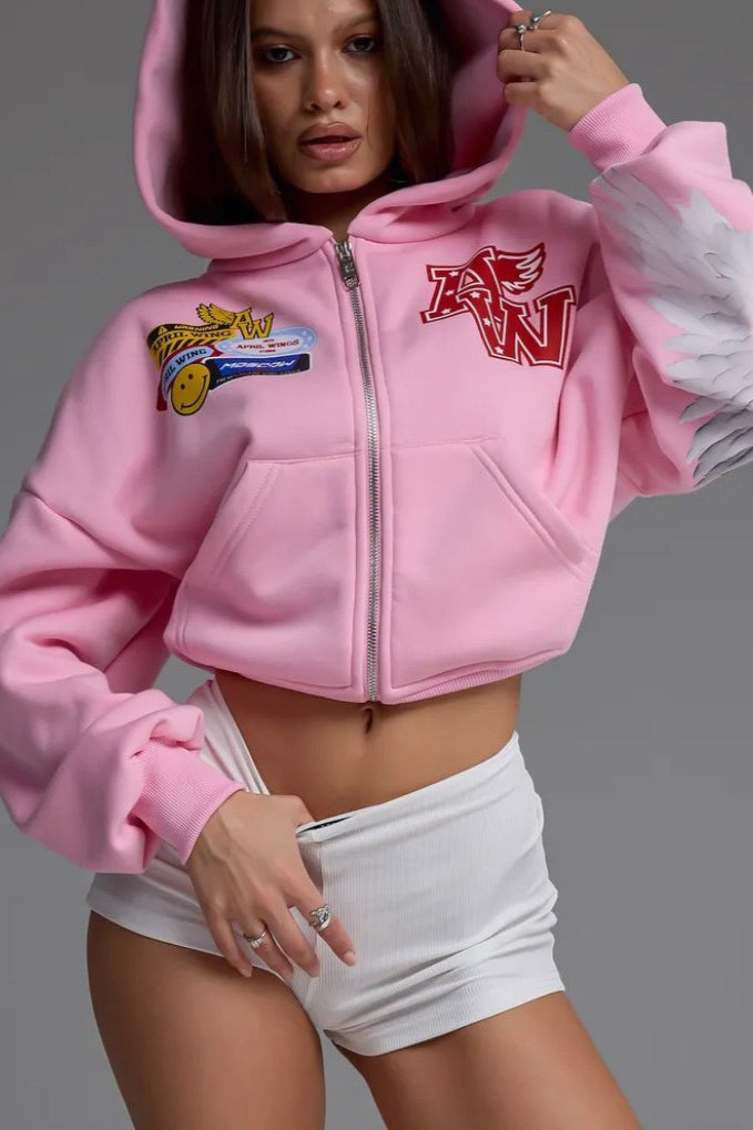 Concert Outfit, Motorcycle Graphic Zip up Hoodie - Concert Outfit