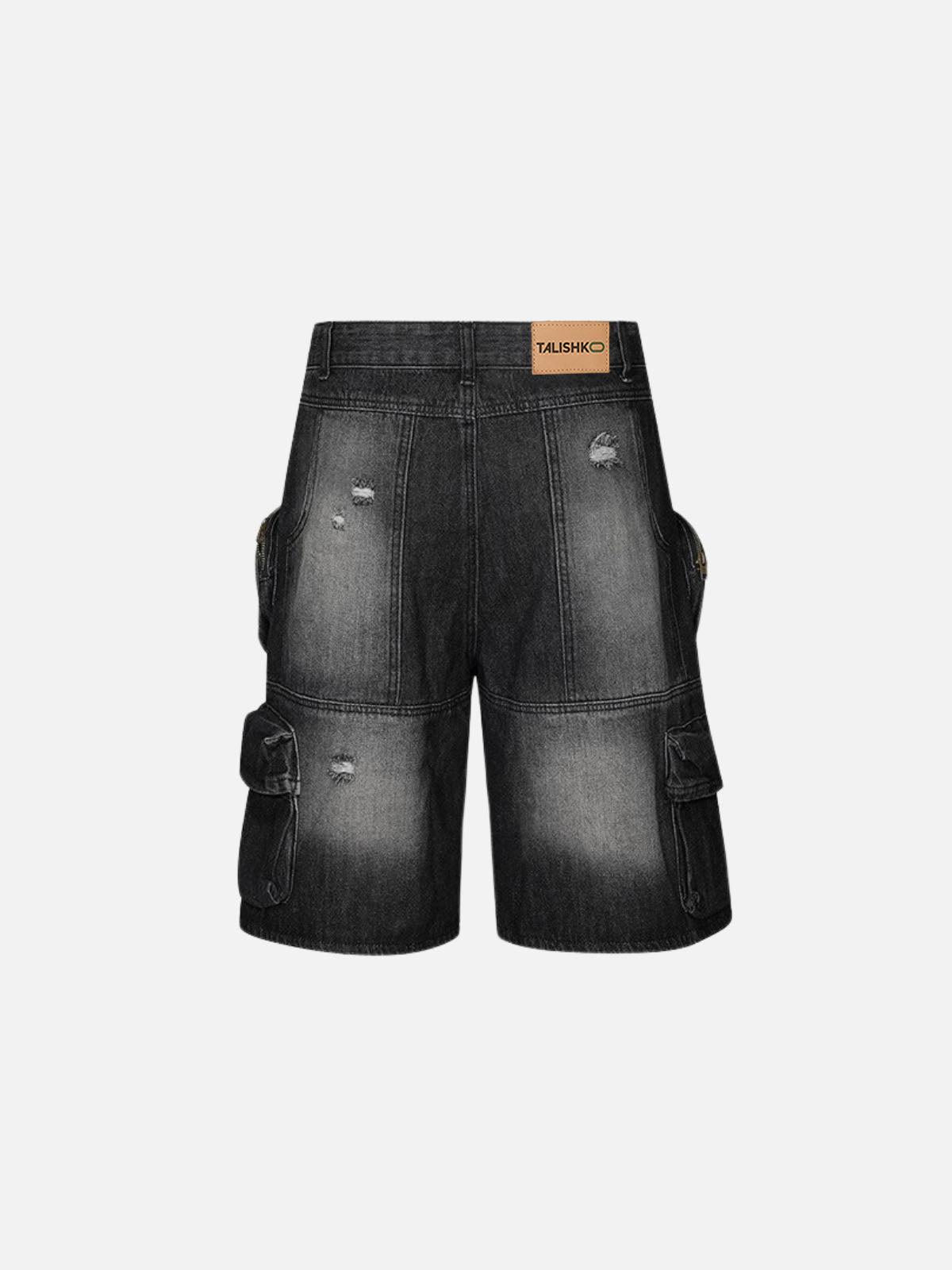 Concert Outfit 3D Multi Pocket Washed Jorts Concert Outfit 3D Multi Pocket Washed Jorts