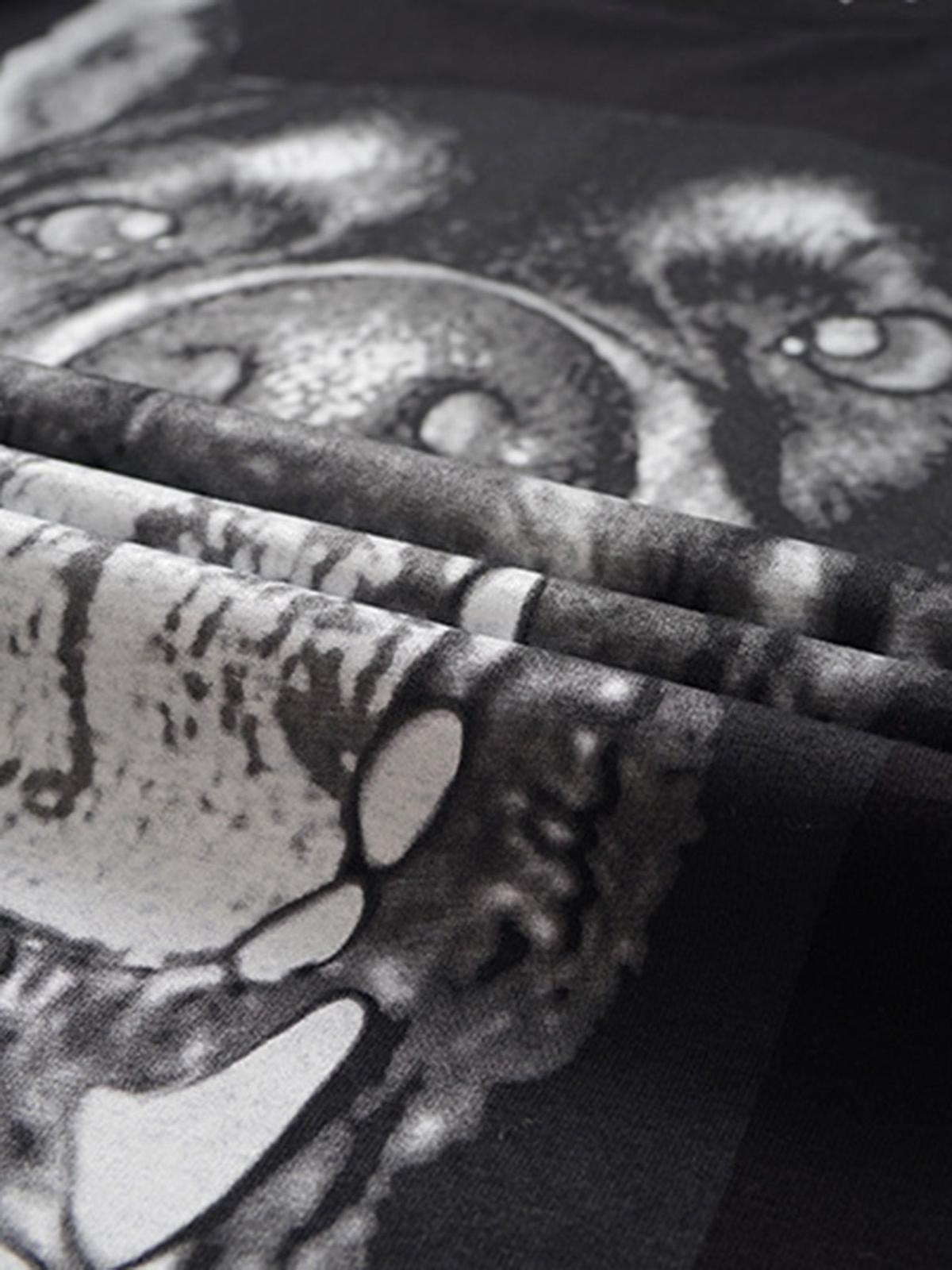 Concert Outfit 3D Printed Doberman Dog Head Hip Hop T-Shirt