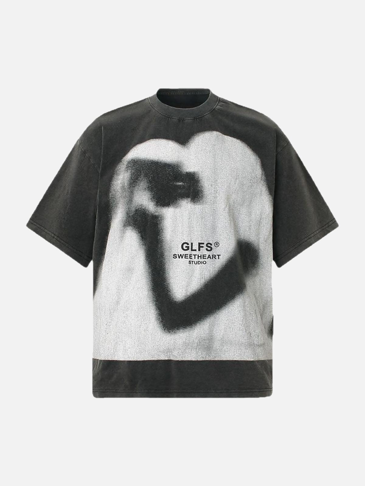 Concert Outfit Abstract “KISS” Graphics T-Shirt