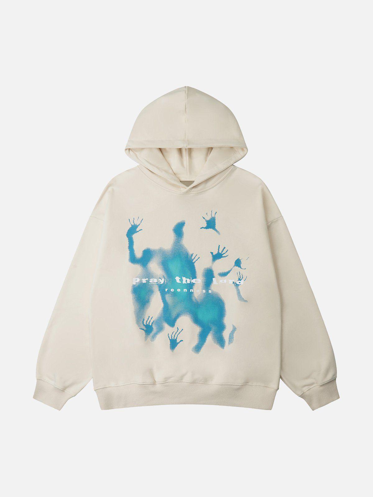 Concert Outfit Abstraction Shadow Print Hoodie