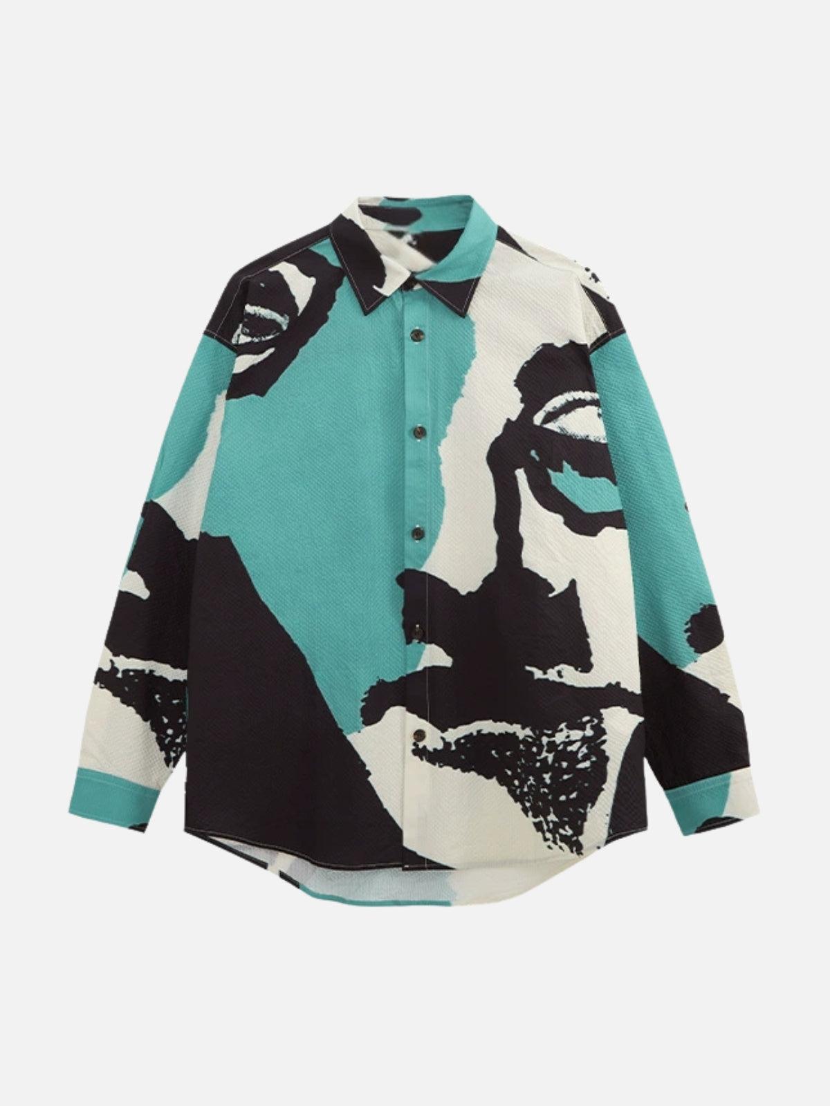 Concert Outfit American Graffiti Abstract Portrait Seersucker Shirt