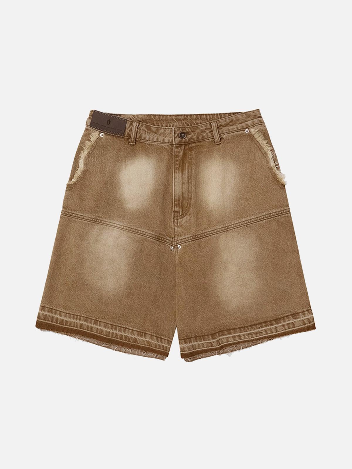 Concert Outfit American Retro Distressed Washed Denim Shorts