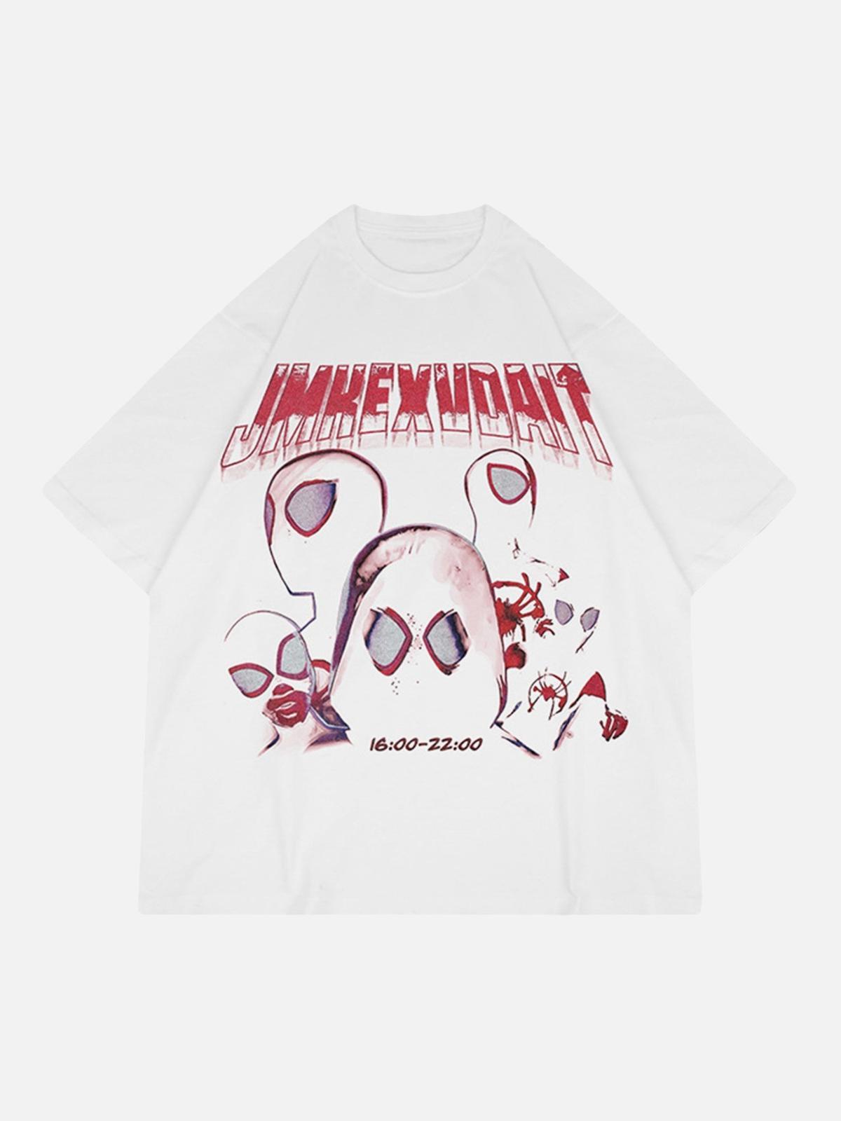 Concert Outfit American Retro Fun Printed Street Rap T-Shirt