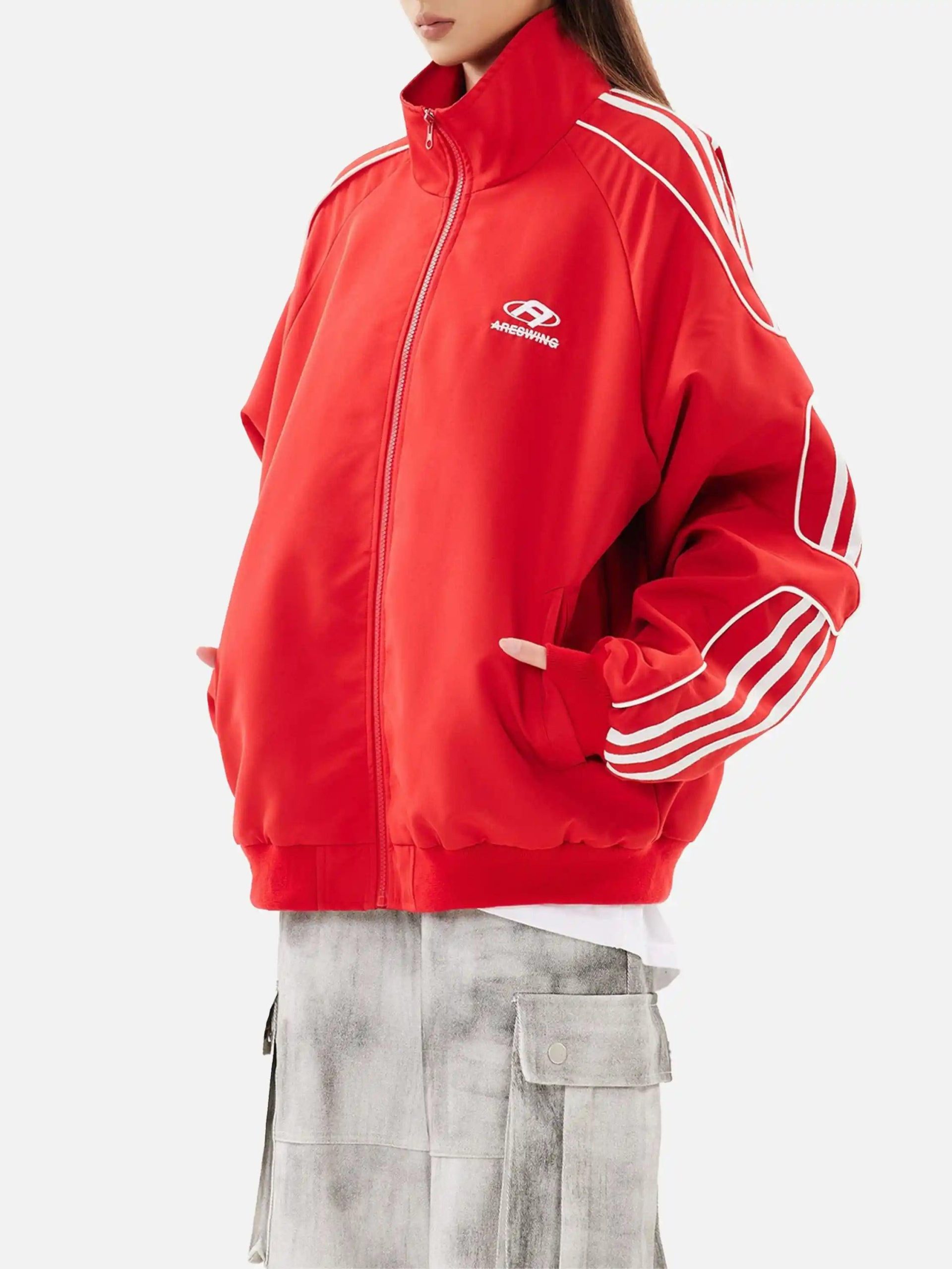 Concert Outfit American Retro Patchwork Sports Jacket