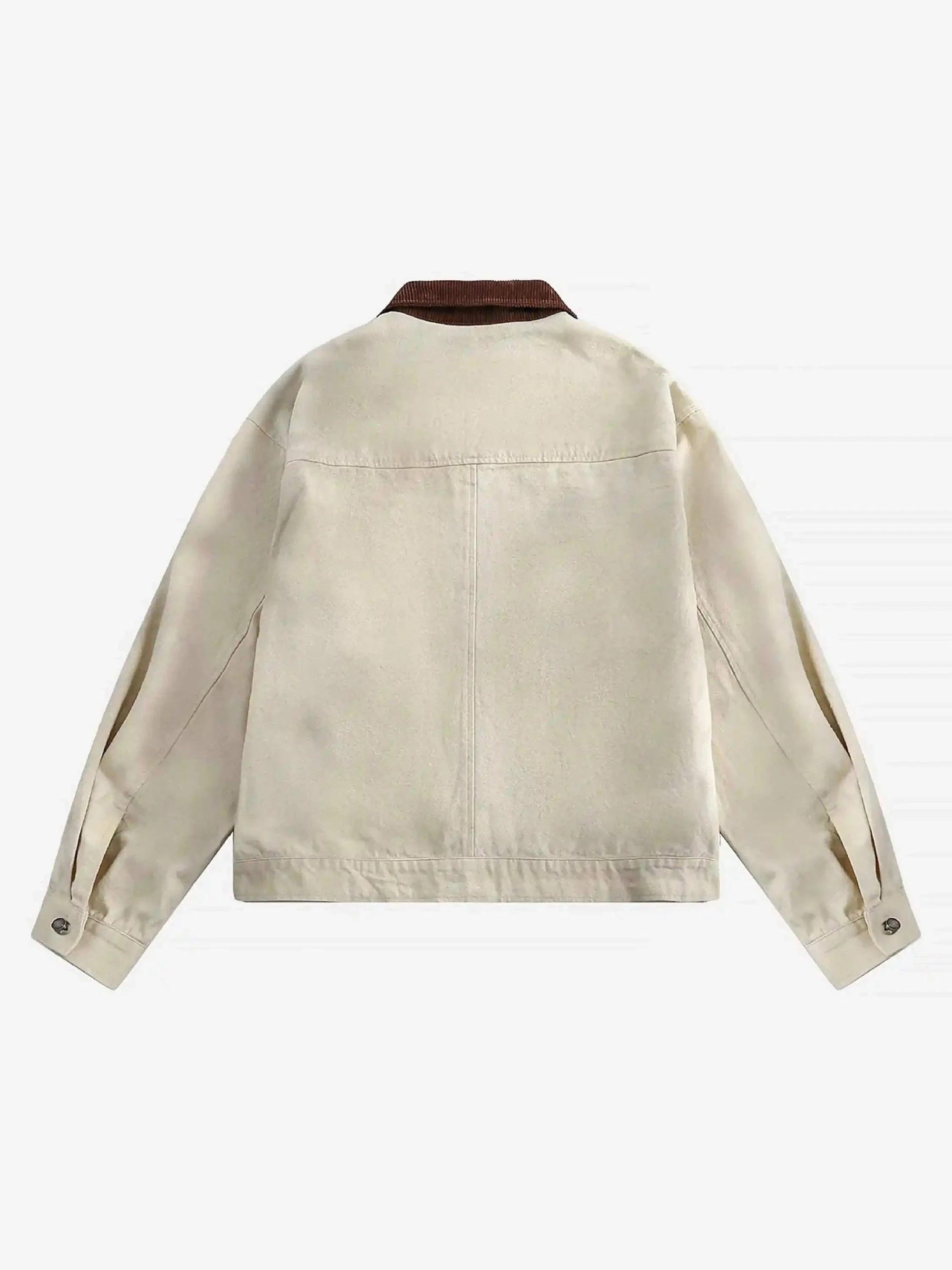 Concert Outfit American Retro Washed Graffiti Patchwork Jacket