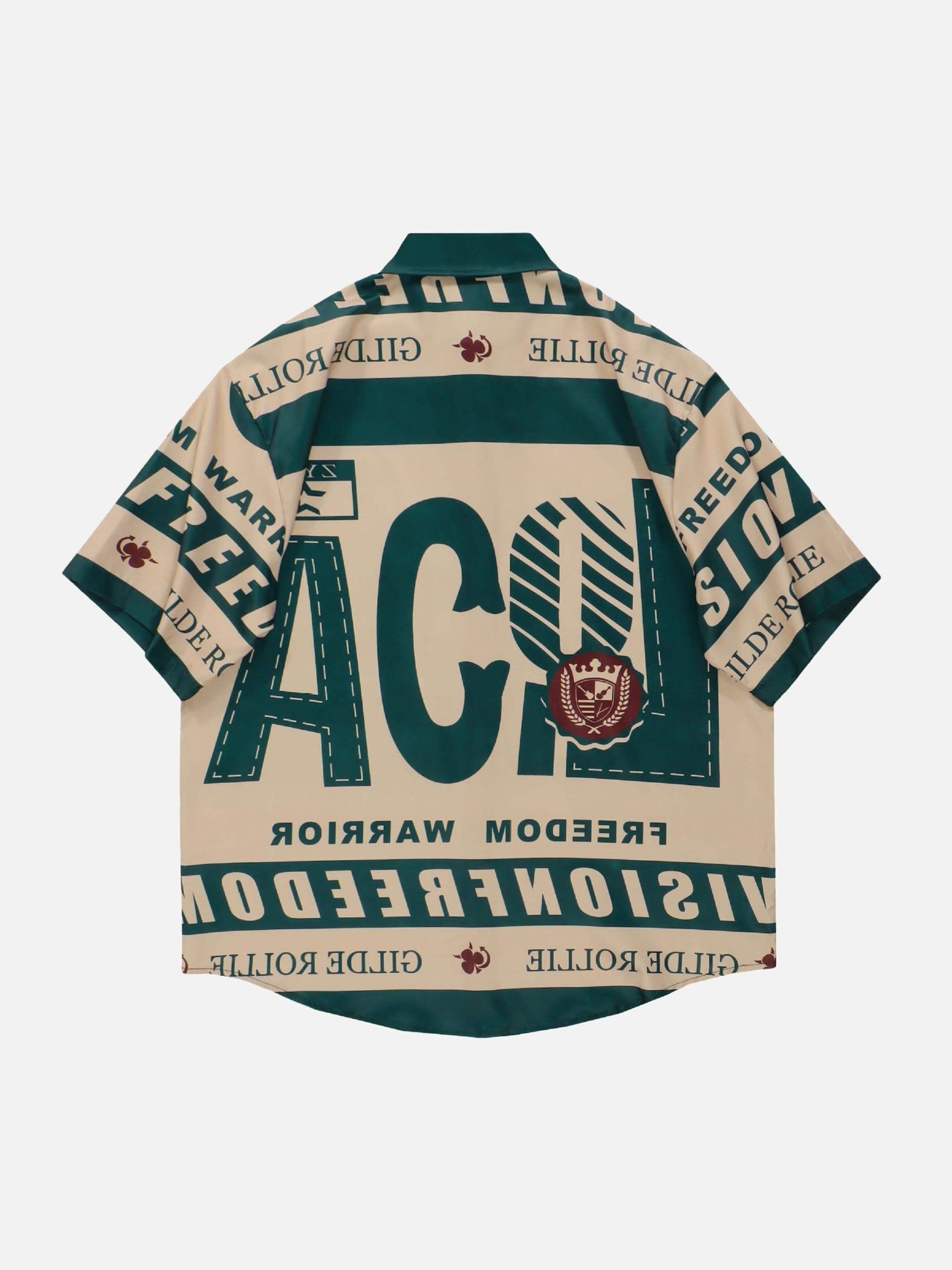 Concert Outfit American Style Vintage Print Shirt