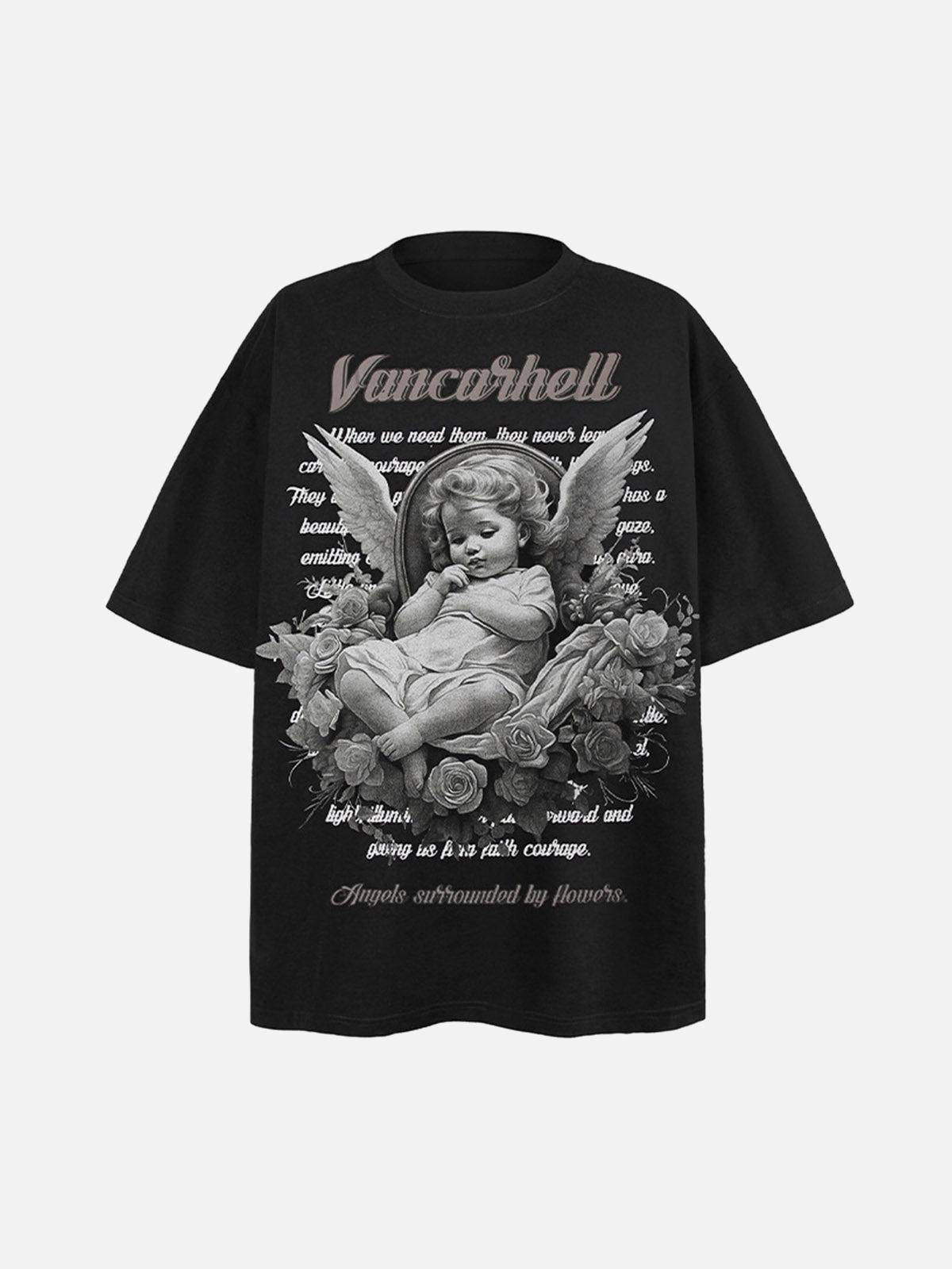 Concert Outfit Angel Print Oversized T-Shirt