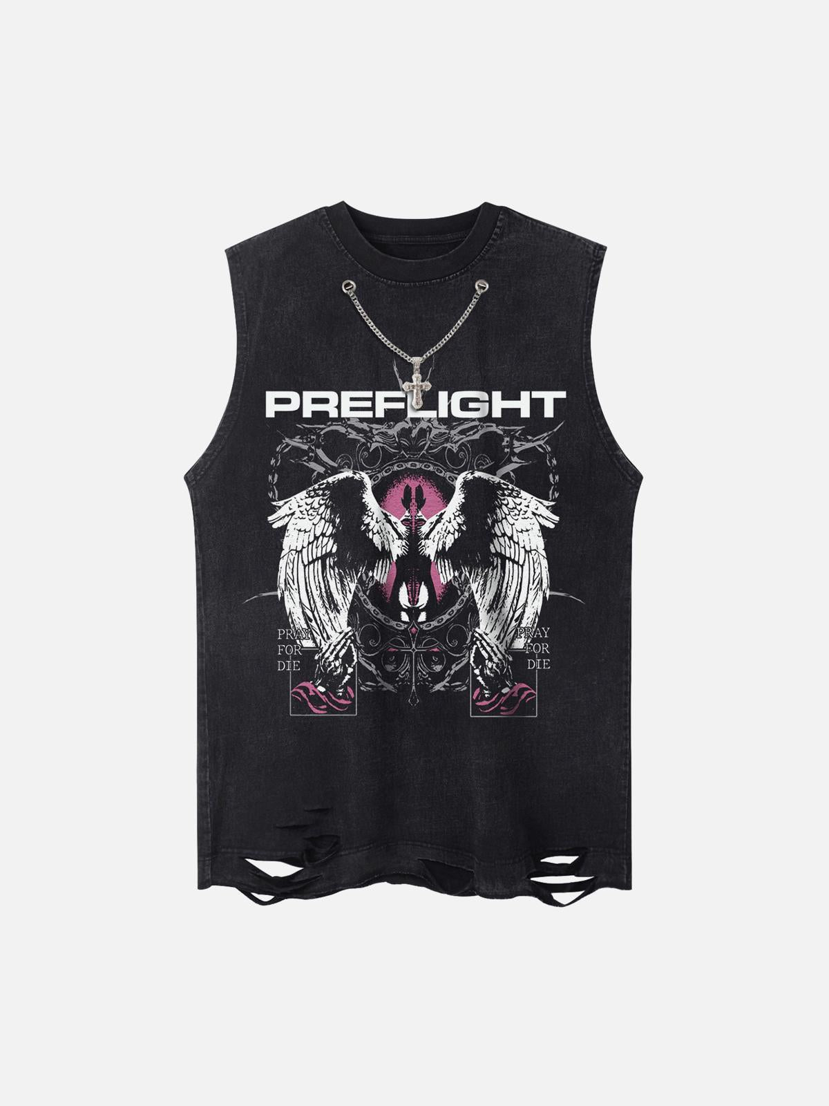Concert Outfit Angel Wings Street Rap Vest