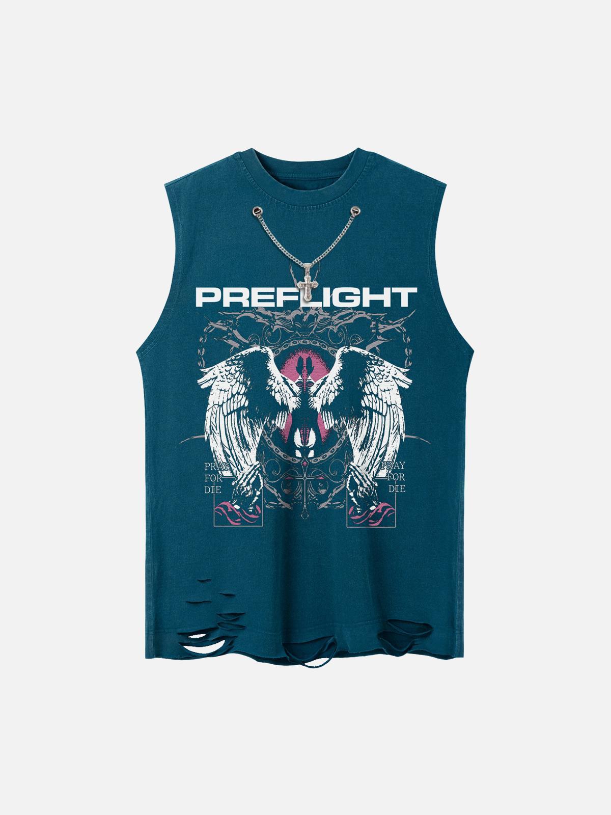 Concert Outfit Angel Wings Street Rap Vest