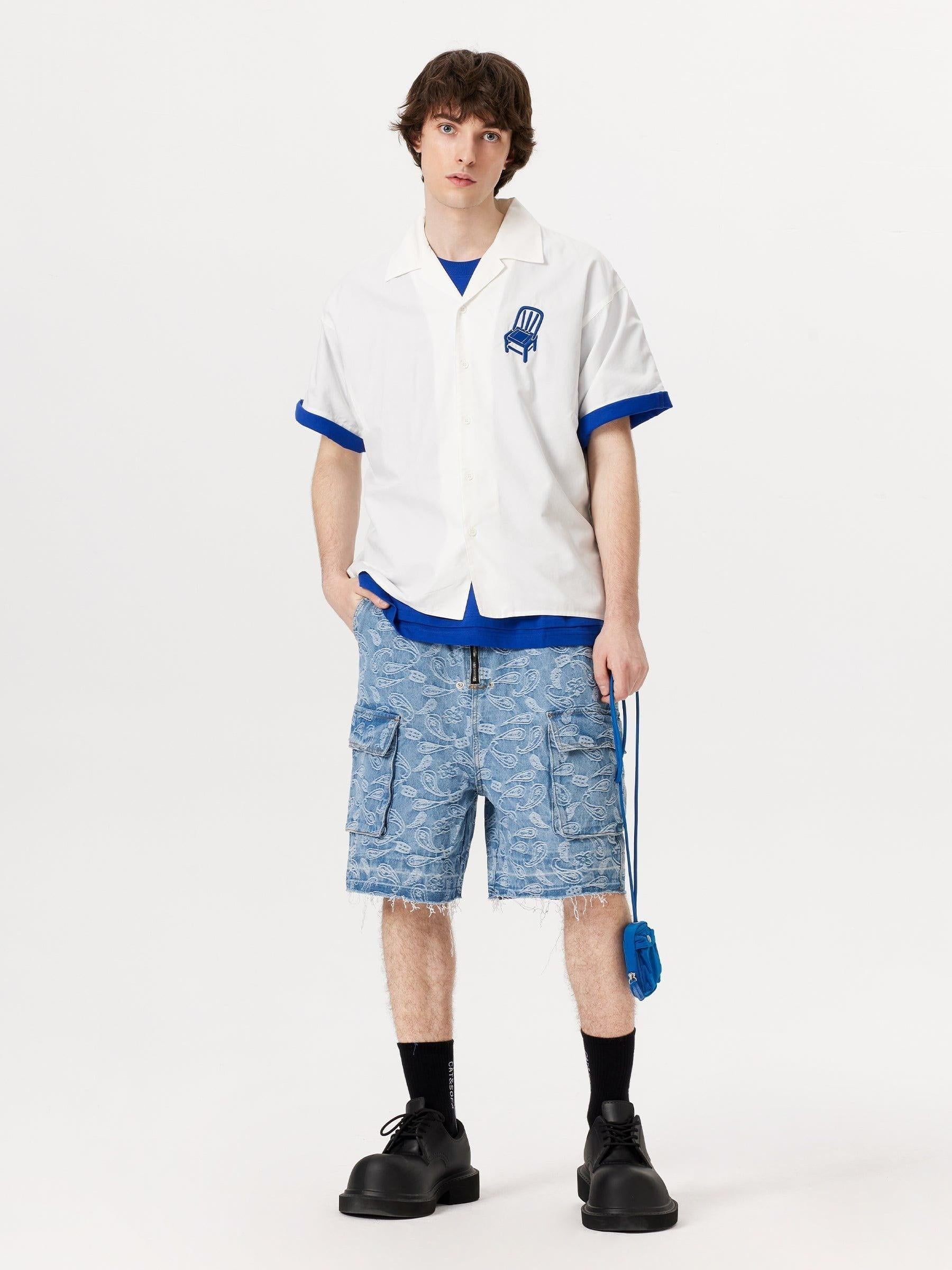 Concert Outfit Bandana Jacquard Washed Jorts