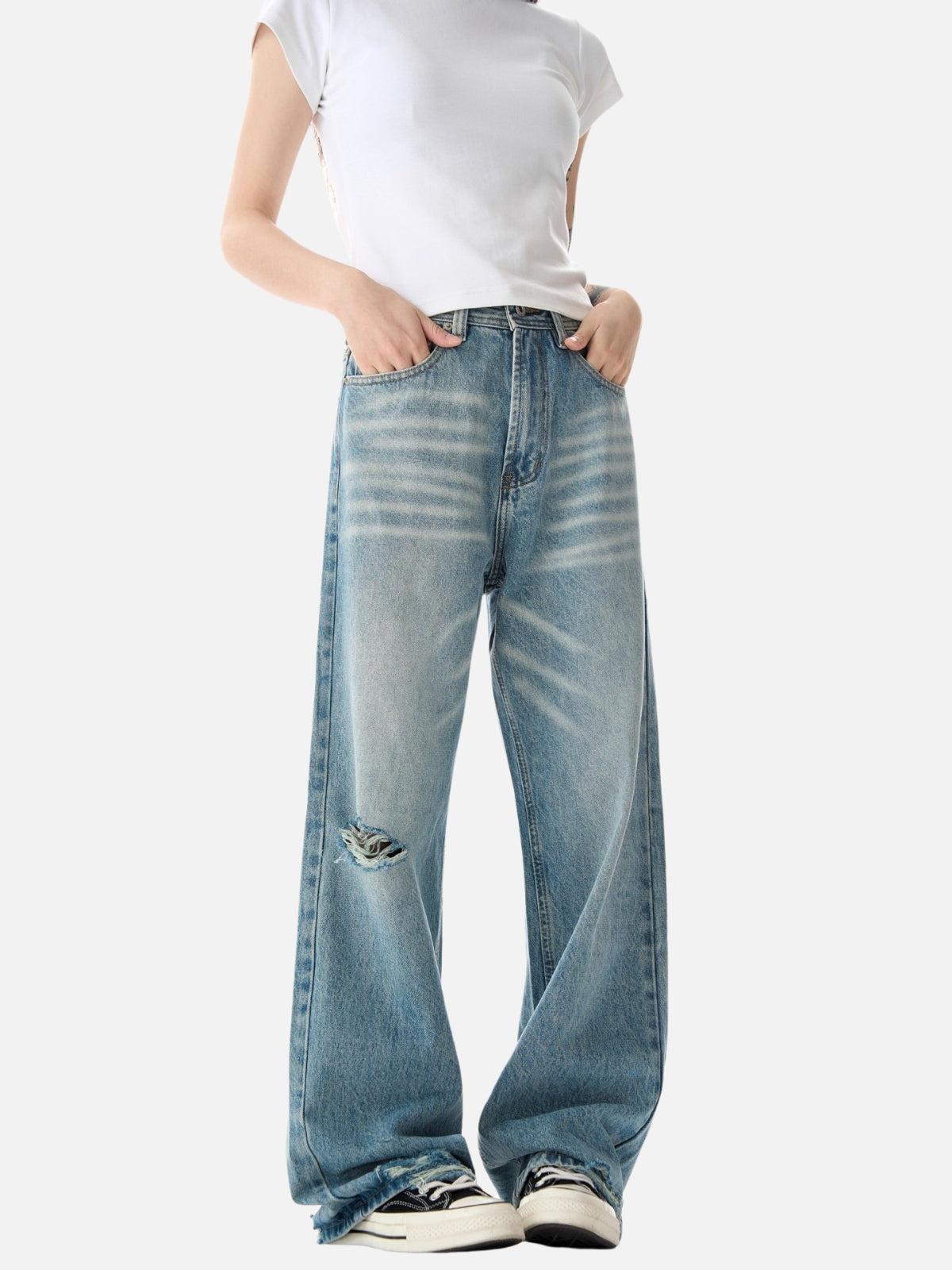 Concert Outfit Basic Distressed Loose Jeans Concert Outfit Basic Distressed Loose Jeans