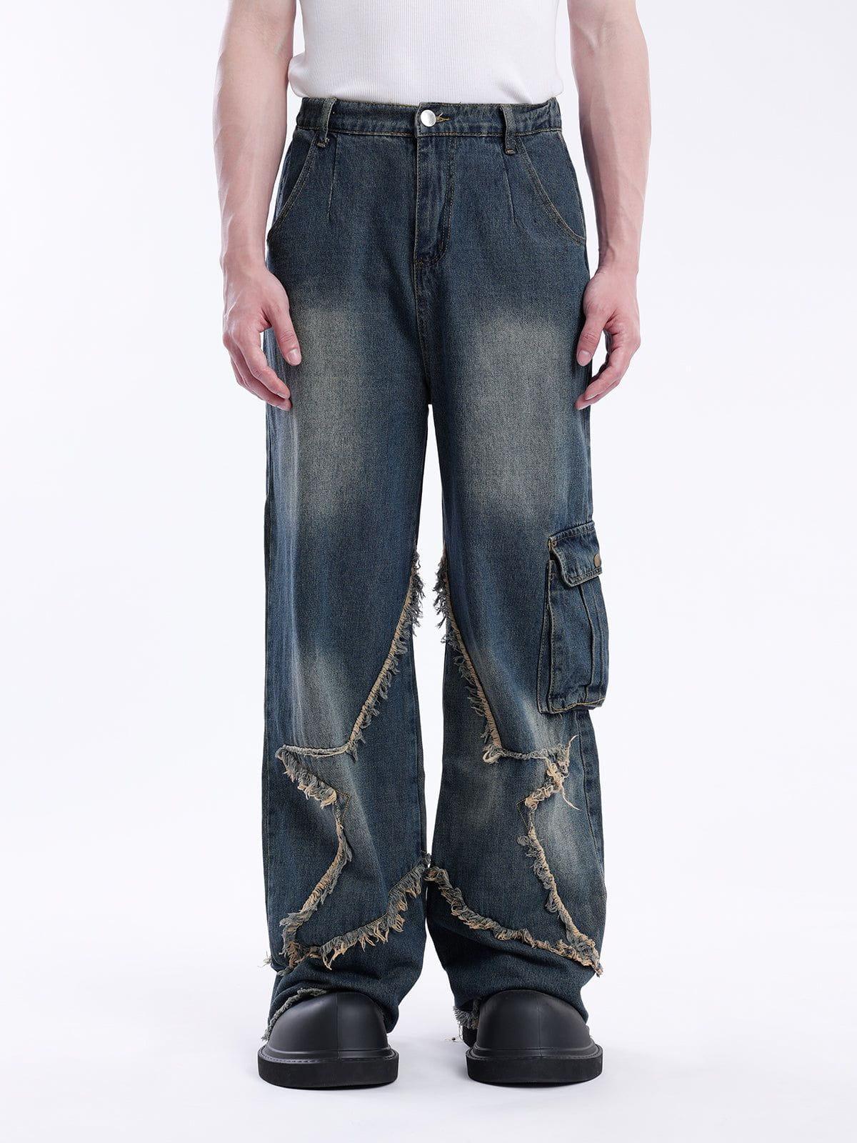 Concert Outfit Basic Star Fringe Loose Jeans