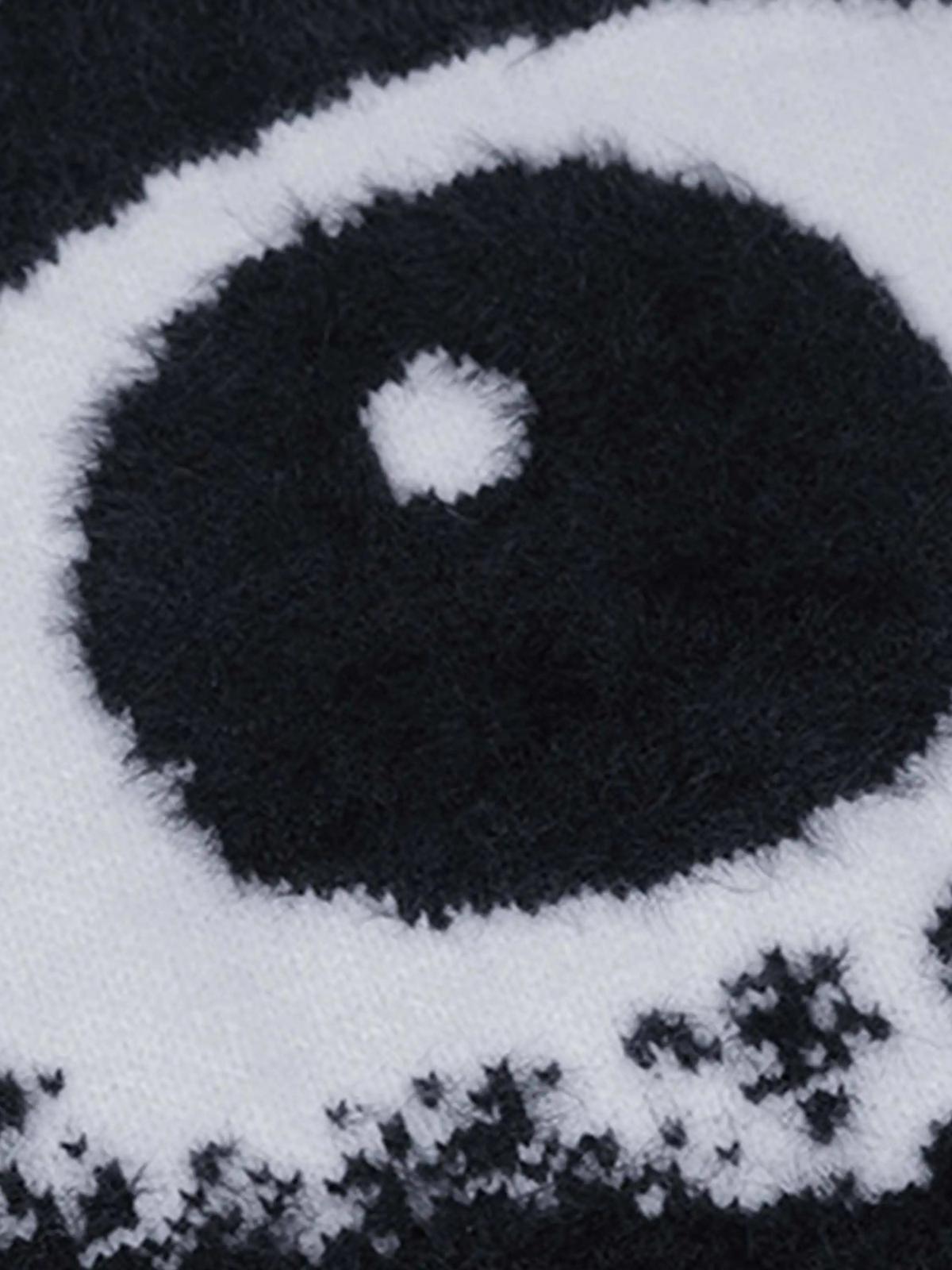 Concert Outfit Black Eye Pattern Sweater Concert Outfit Black Eye Pattern Sweater