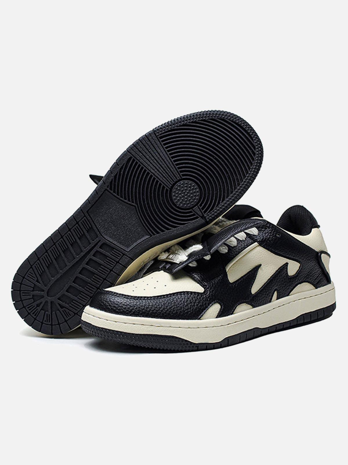 Concert Outfit Black&White Contrast Color Skate Shoes Concert Outfit Black&White Contrast Color Skate Shoes