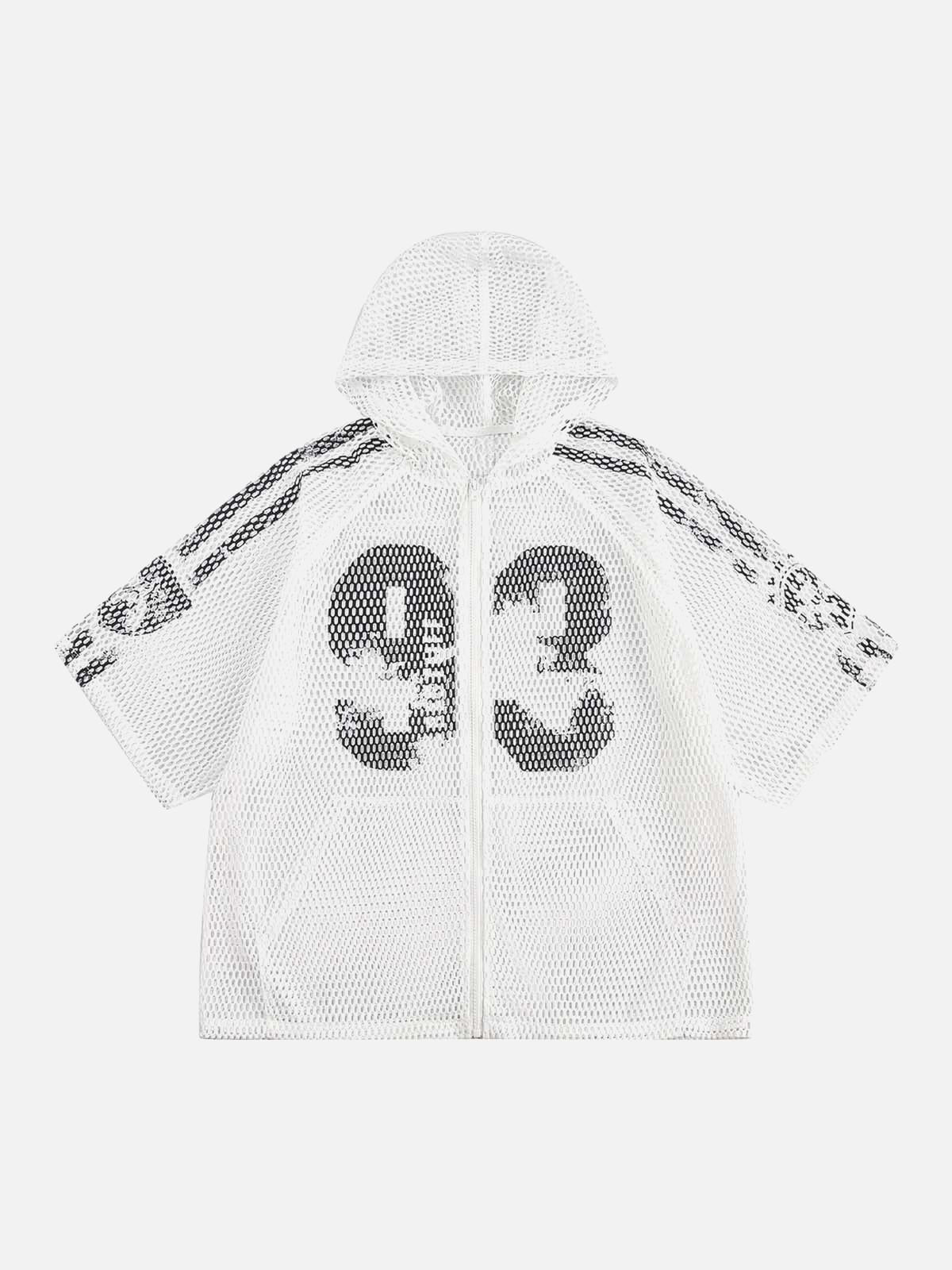 Concert Outfit Breathable Mesh Hooded Snake Print Jersey T-Shirt