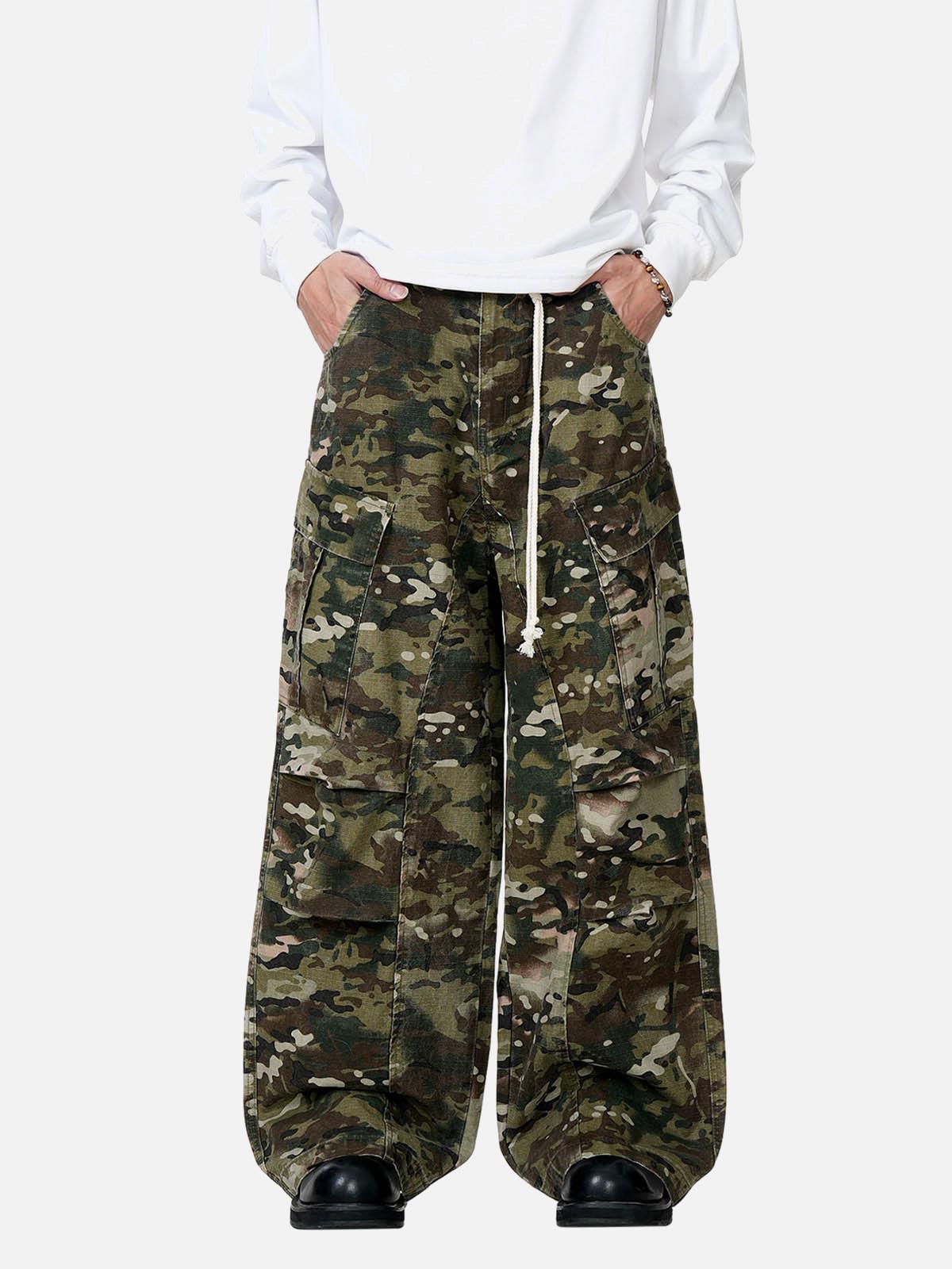 Concert Outfit Camouflage Drawstring Cargo Pants
