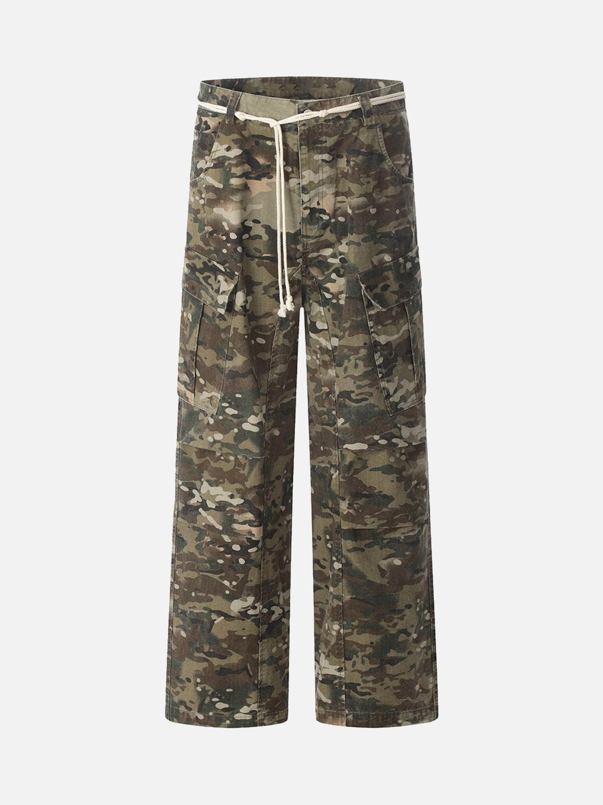 Concert Outfit Camouflage Drawstring Cargo Pants