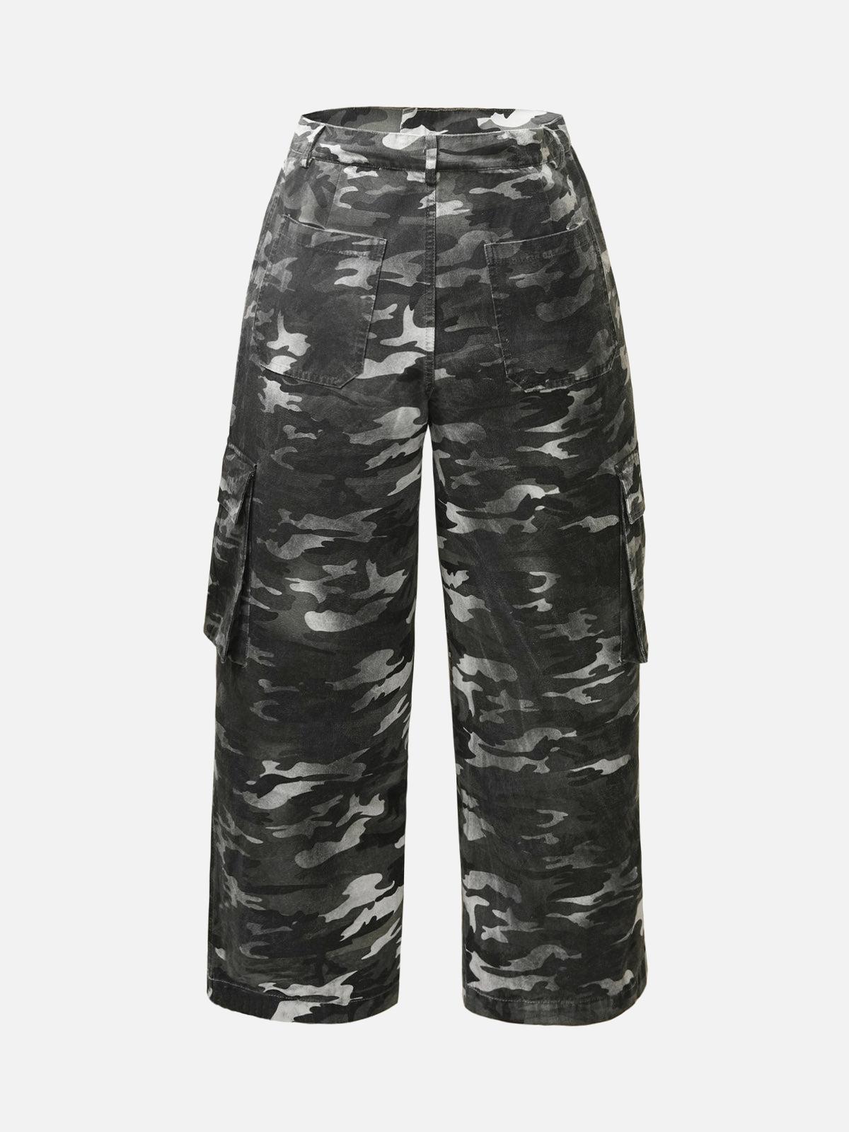 Concert Outfit Camouflage Retro Multi-Pocket Cargo Pants