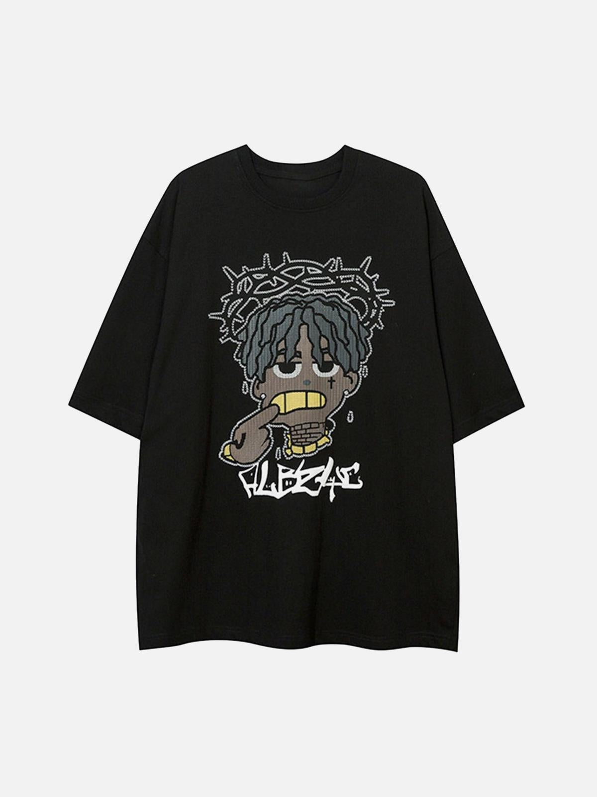 Concert Outfit Cartoon Foam Loose T-Shirt