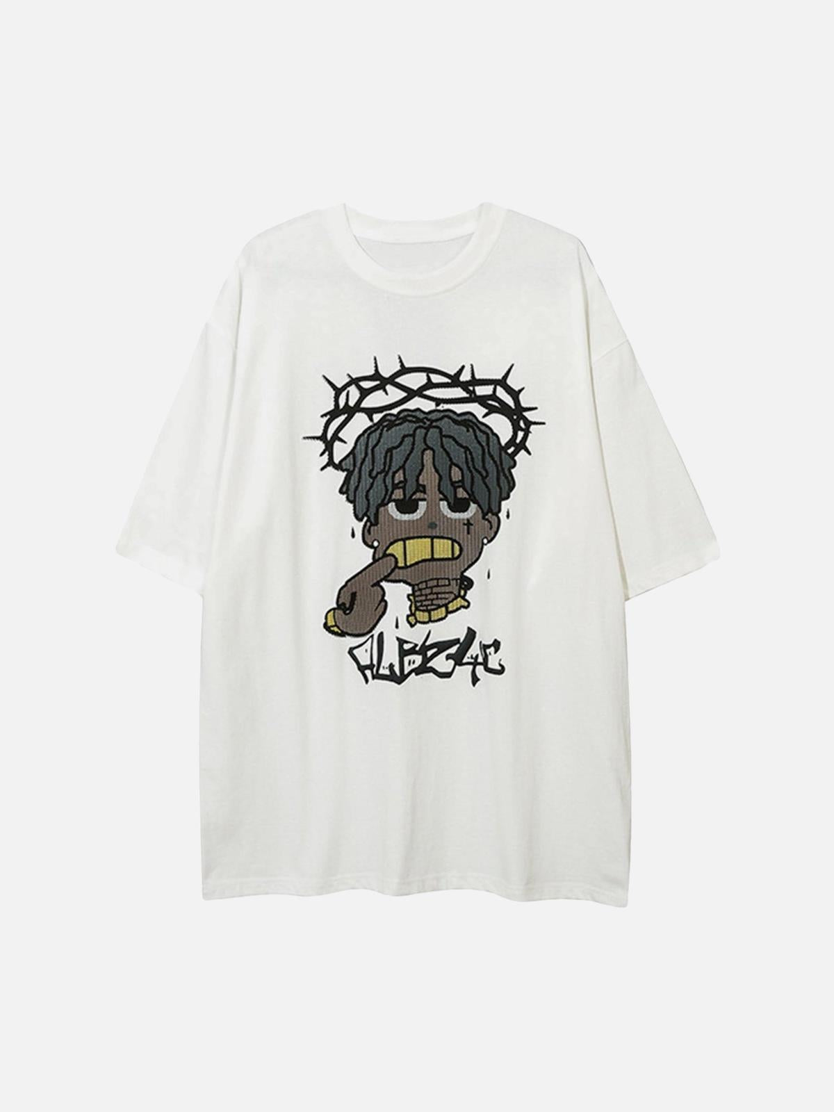 Concert Outfit Cartoon Foam Loose T-Shirt
