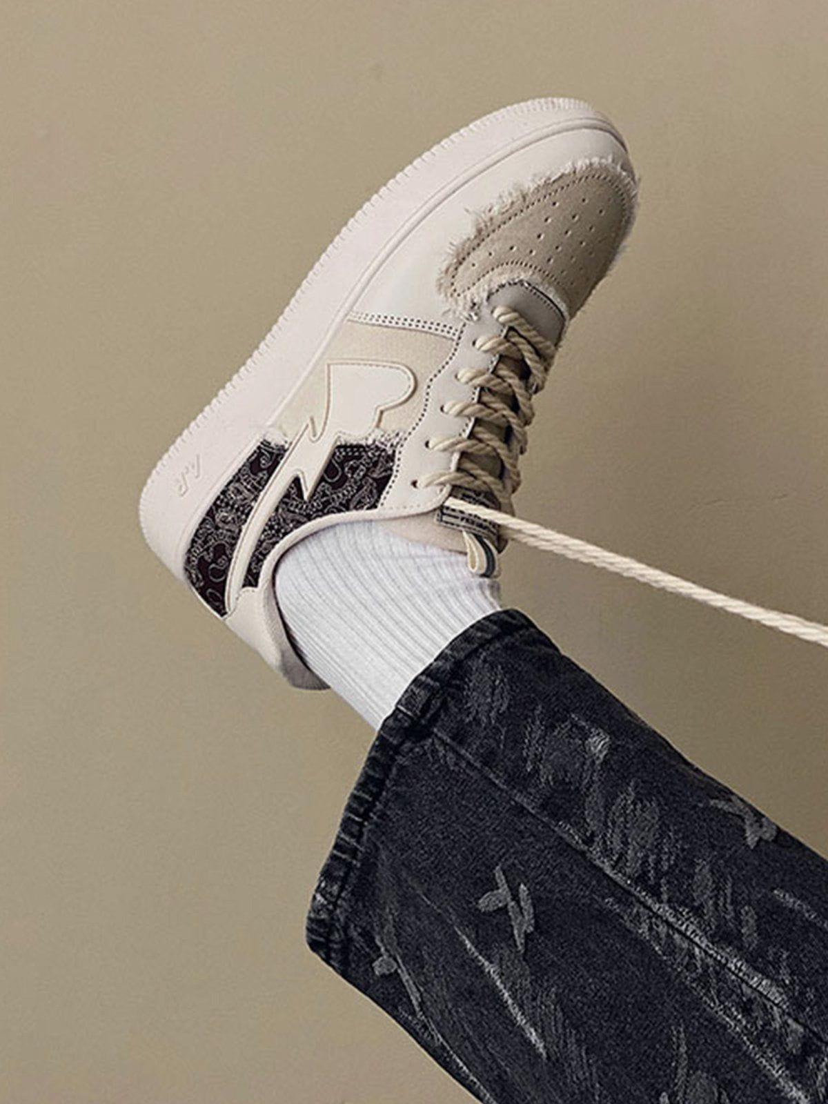 Concert Outfit Cashew Flower Patchwork Canvas Shoes Concert Outfit Cashew Flower Patchwork Canvas Shoes