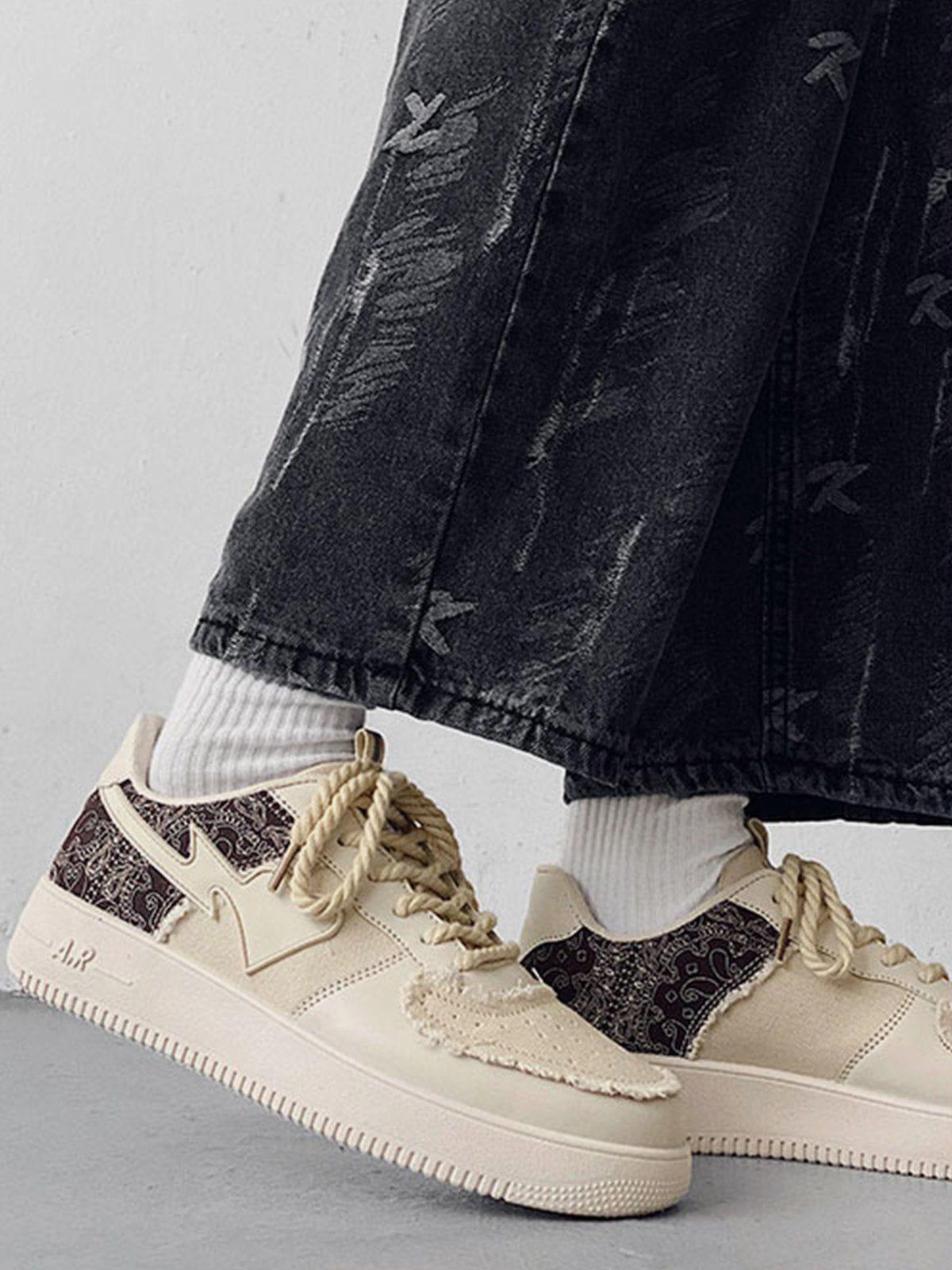 Concert Outfit Cashew Flower Patchwork Canvas Shoes Concert Outfit Cashew Flower Patchwork Canvas Shoes