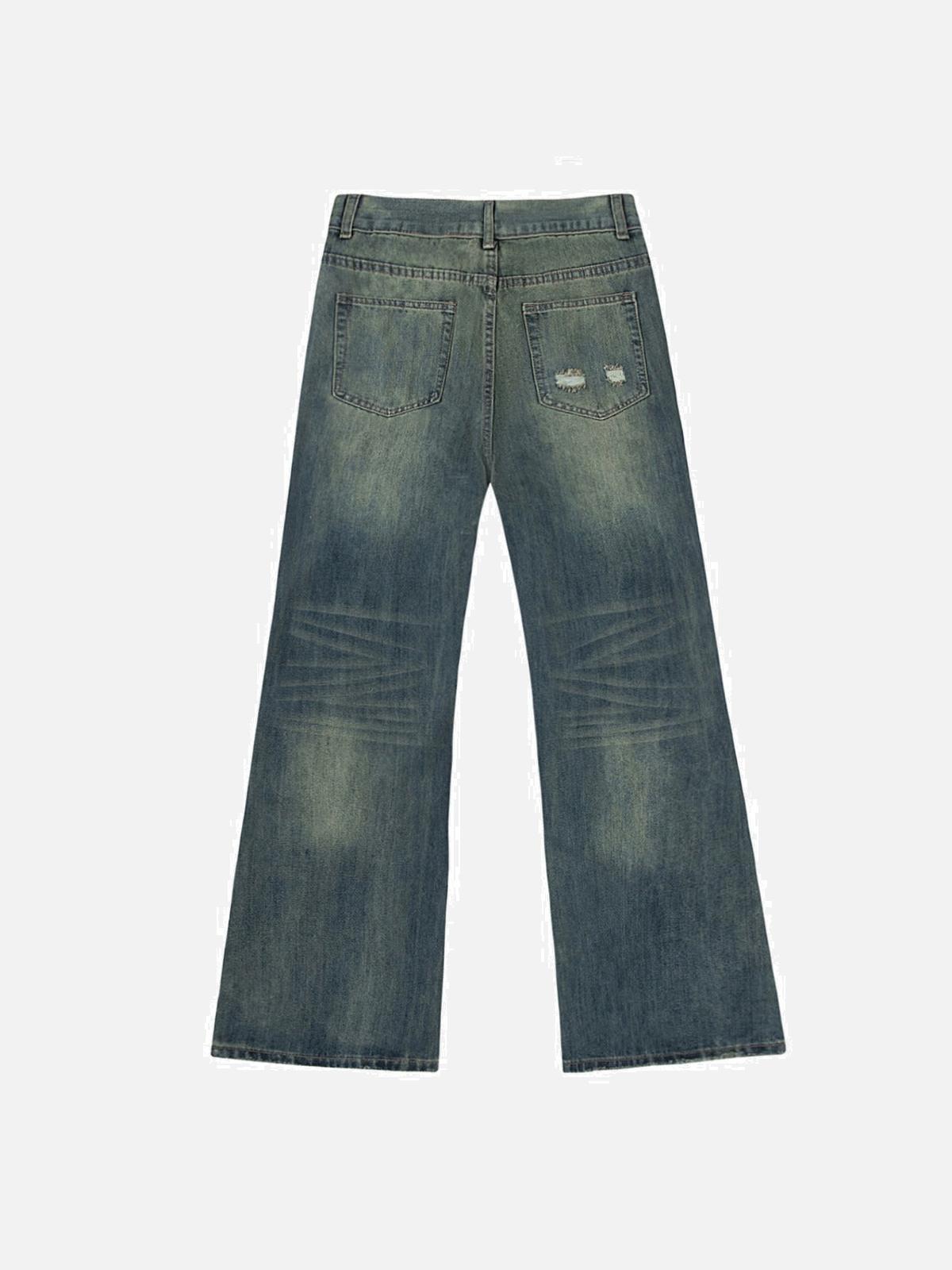 Concert Outfit Cat Graffiti Print Jeans