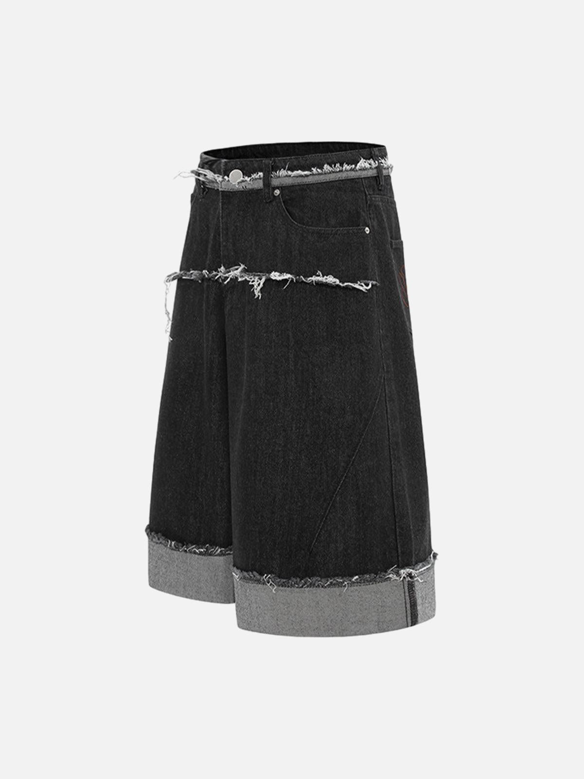 Concert Outfit Cleanfit Raw Edge Denim Short