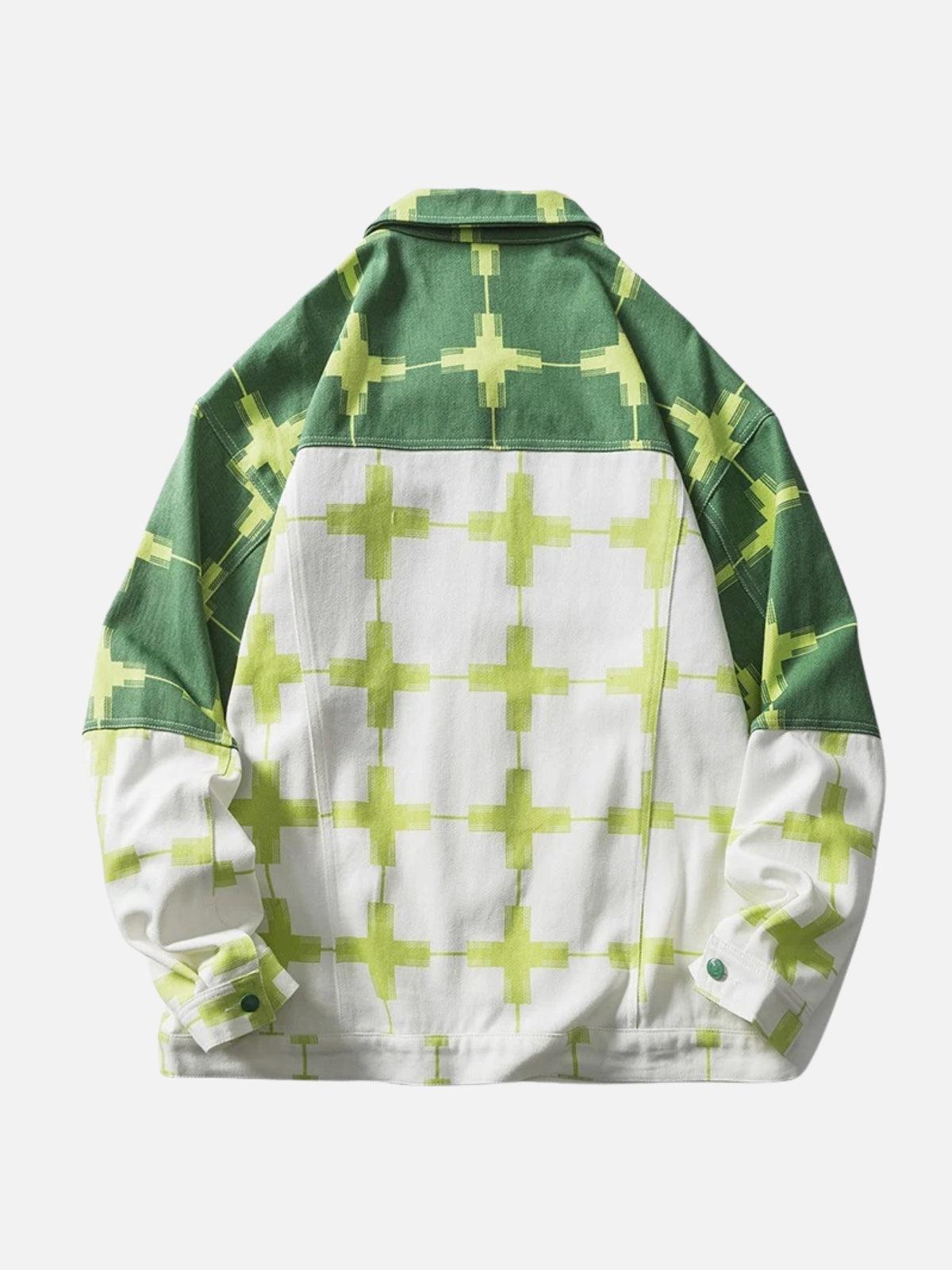 Concert Outfit Color Block Patchwork Denim Jacket