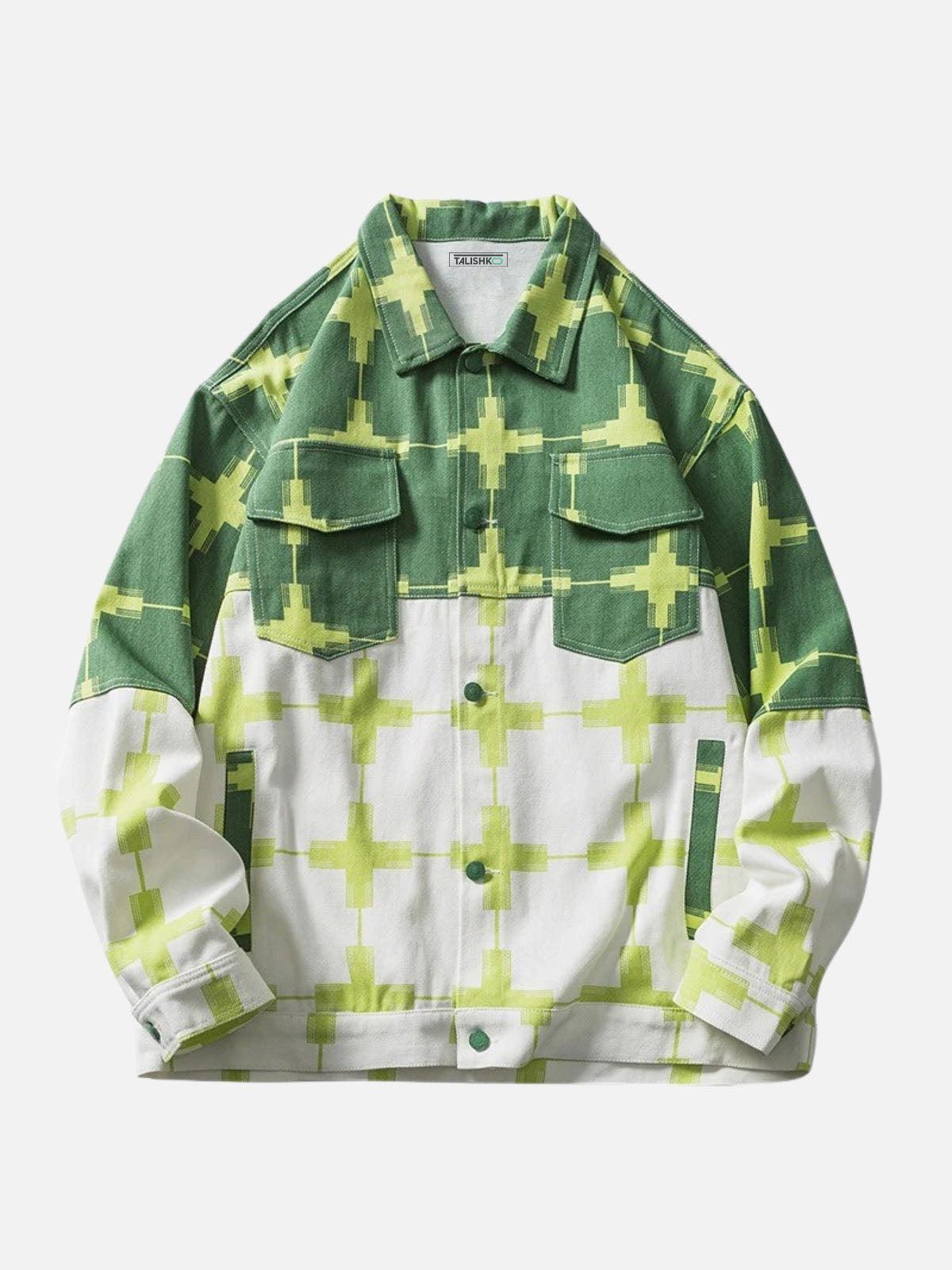 Concert Outfit Color Block Patchwork Denim Jacket