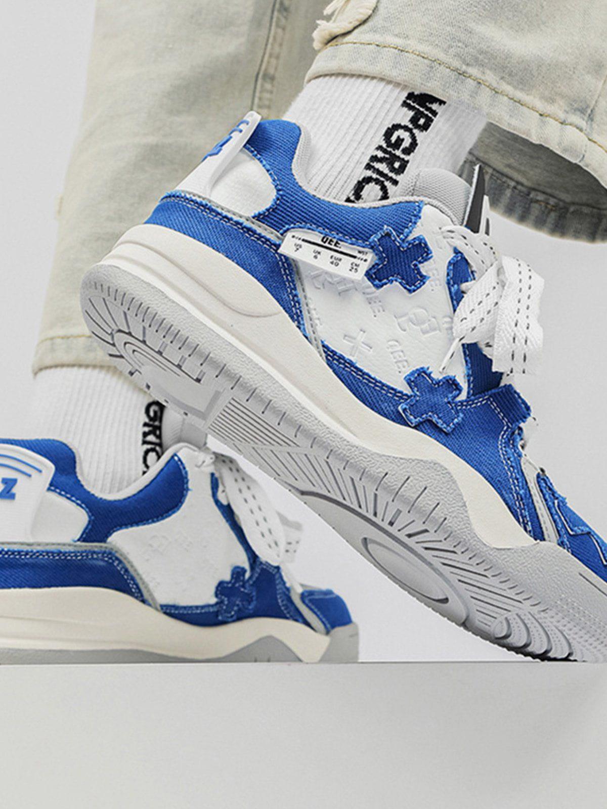 Concert Outfit Color Blocking Thick Bottom Skate Shoes Concert Outfit Color Blocking Thick Bottom Skate Shoes