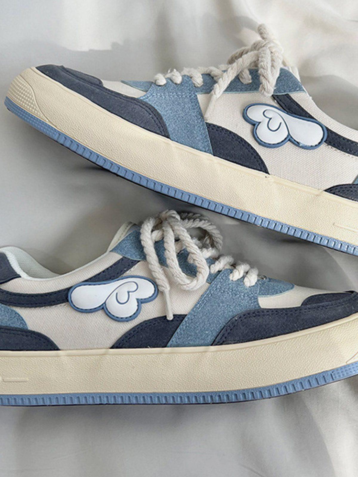 Concert Outfit Colorblock Canvas Wings Graphic Casual Shoes Concert Outfit Colorblock Canvas Wings Graphic Casual Shoes