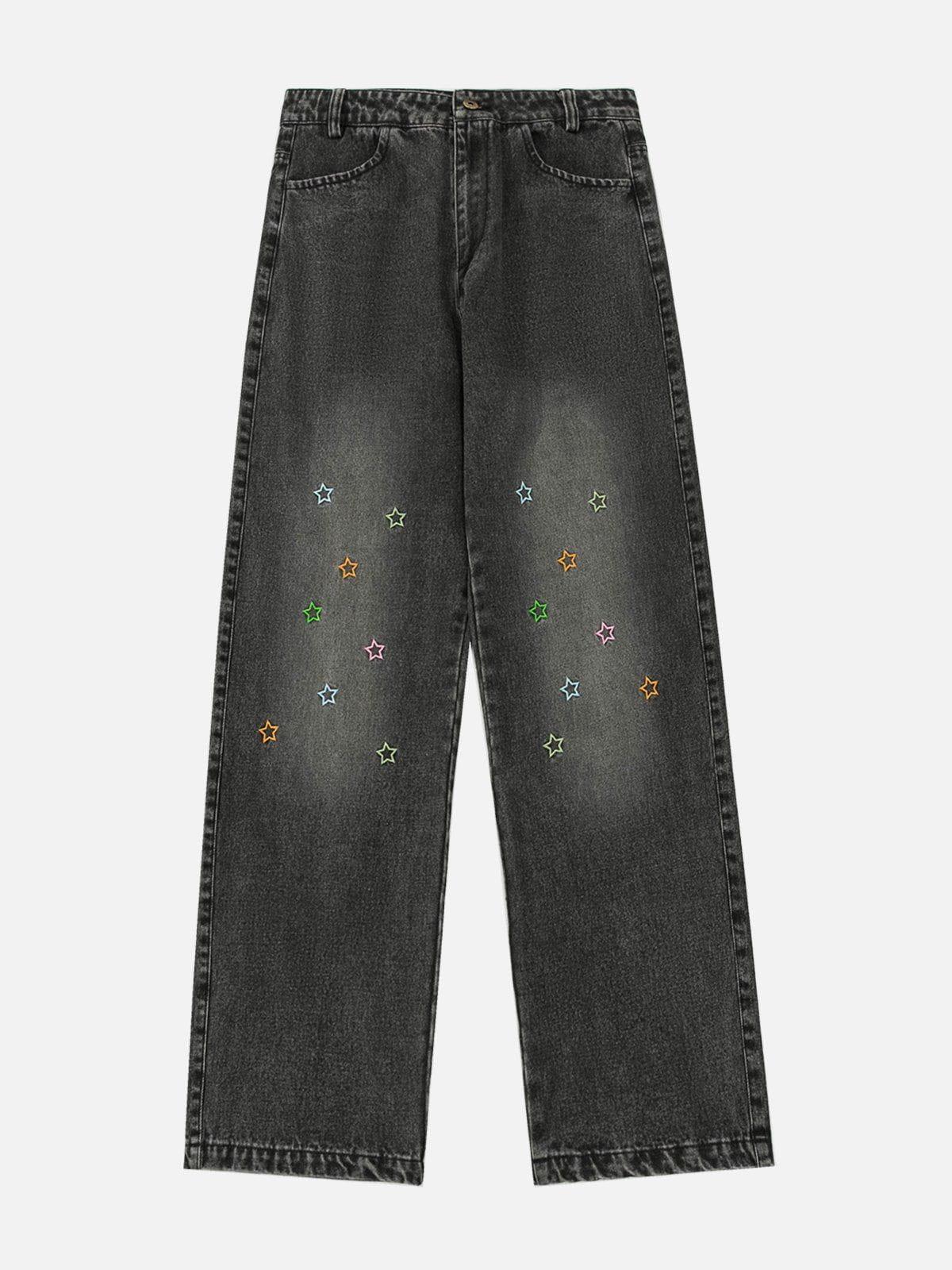 Concert Outfit Colorful Star Loose Jeans