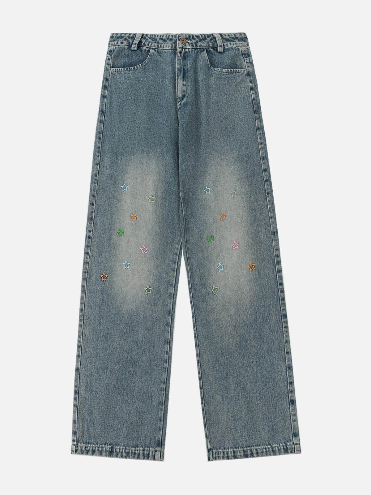 Concert Outfit Colorful Star Loose Jeans