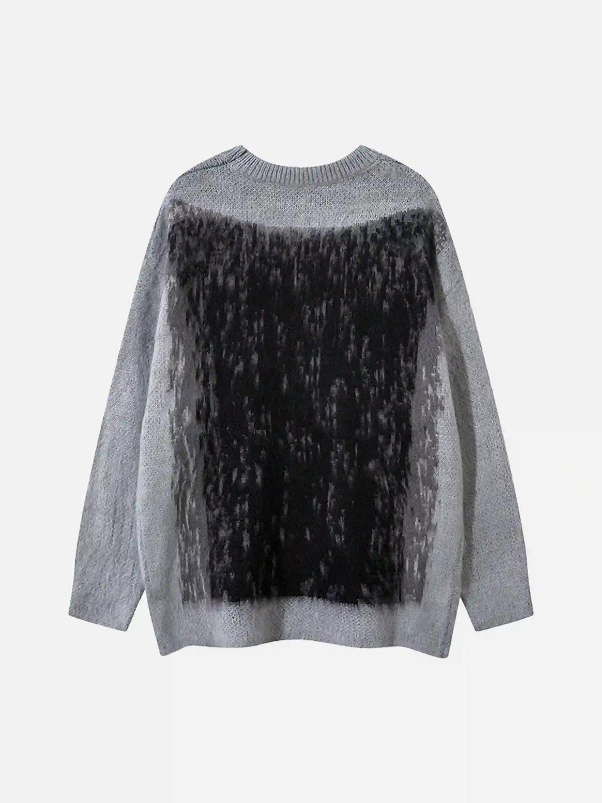 Concert Outfit Contrast Color Cross Sweater Concert Outfit Contrast Color Cross Sweater