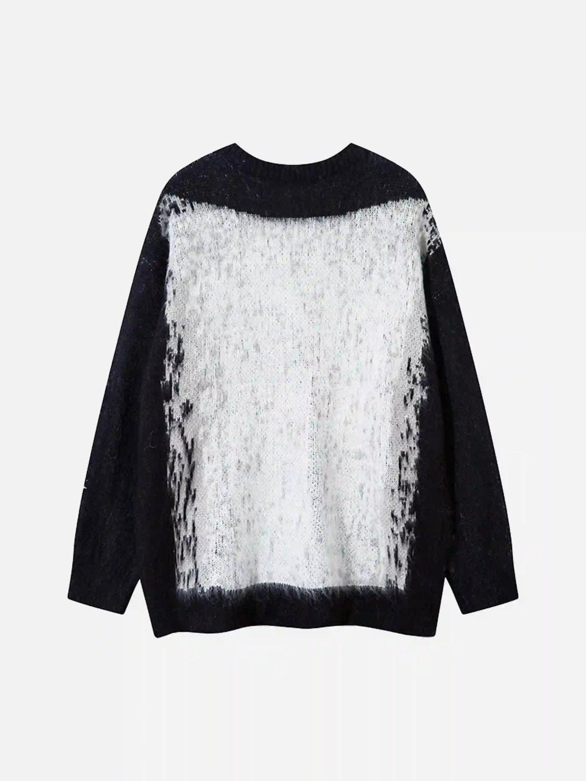 Concert Outfit Contrast Color Cross Sweater Concert Outfit Contrast Color Cross Sweater