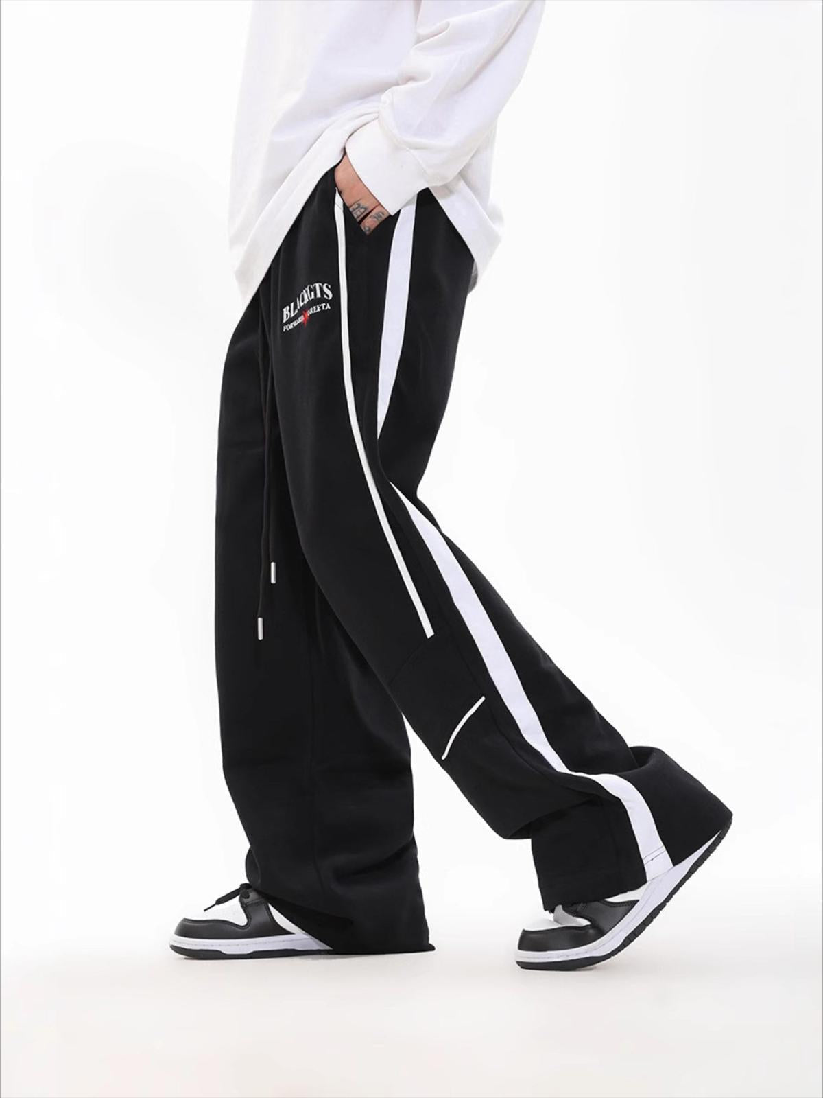 Concert Outfit Contrast Color Loose Sweatpants