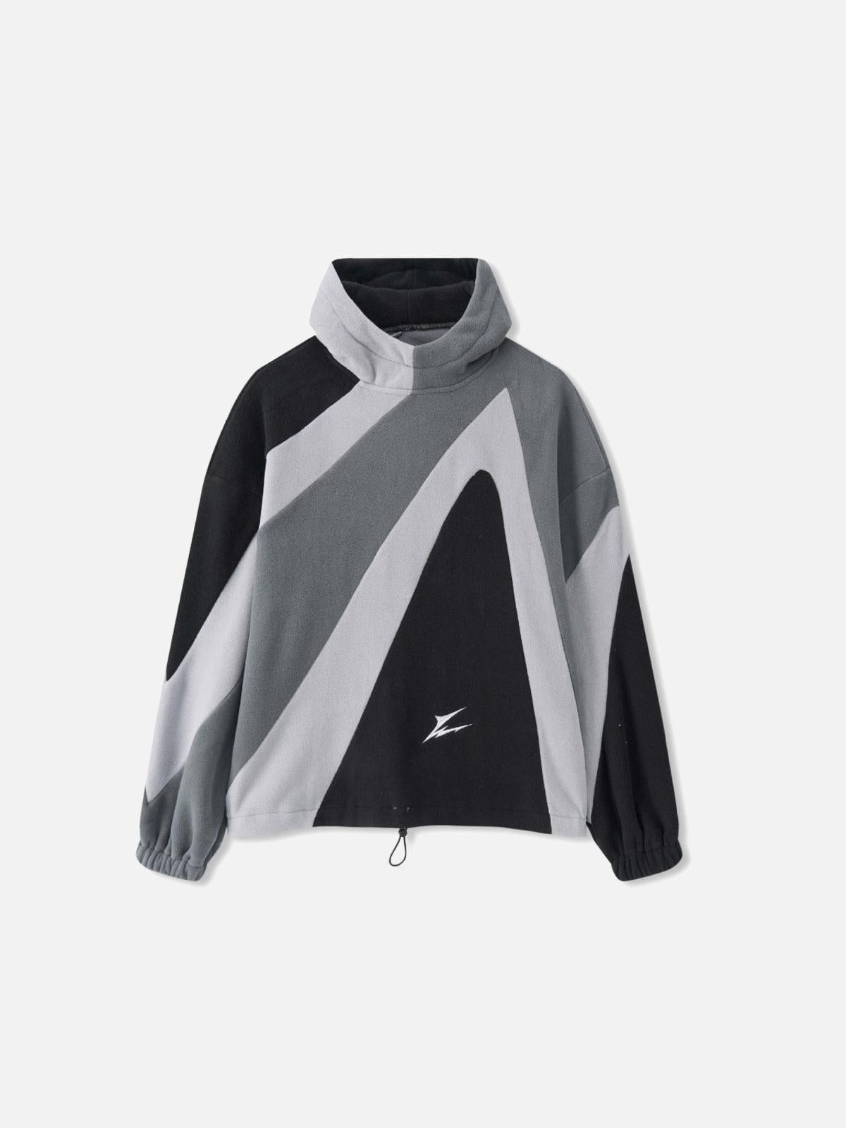 Concert Outfit Contrast Color Panel Embroidery Hoodie