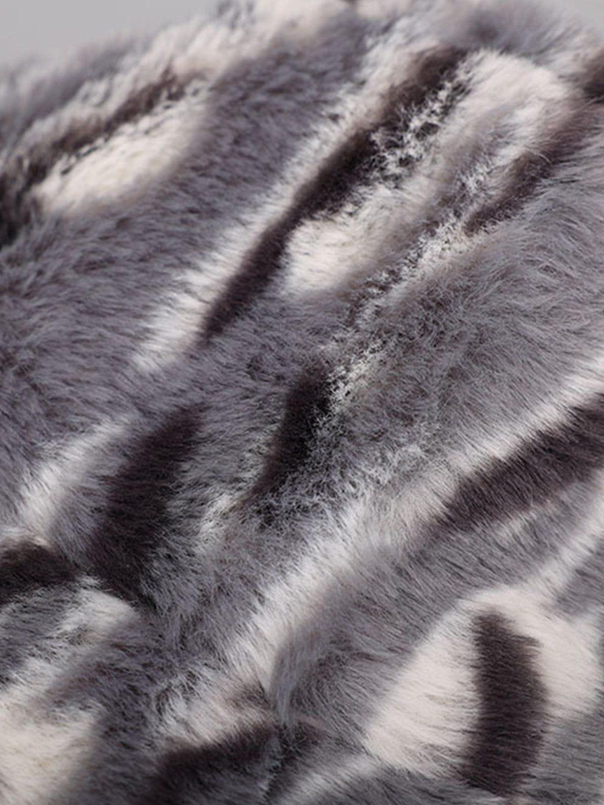 Concert Outfit Contrast Striped Plush Vintage Bucket Hat Concert Outfit Contrast Striped Plush Vintage Bucket Hat