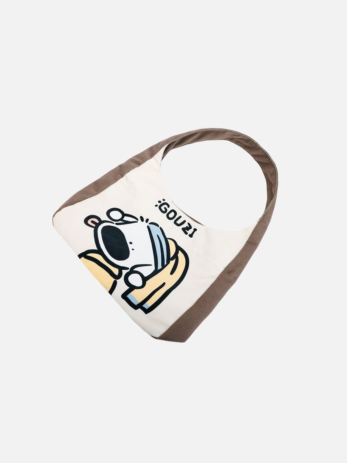 Concert Outfit Creative Puppy Pattern Canvas Bag