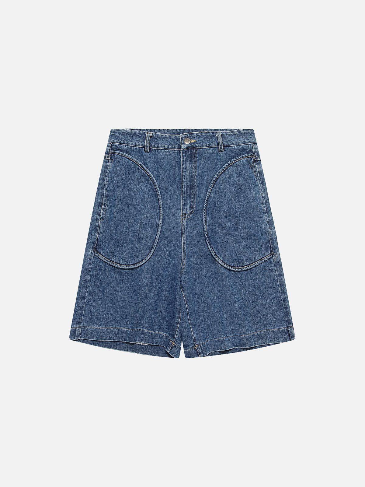 Concert Outfit Curved Pockets Jorts