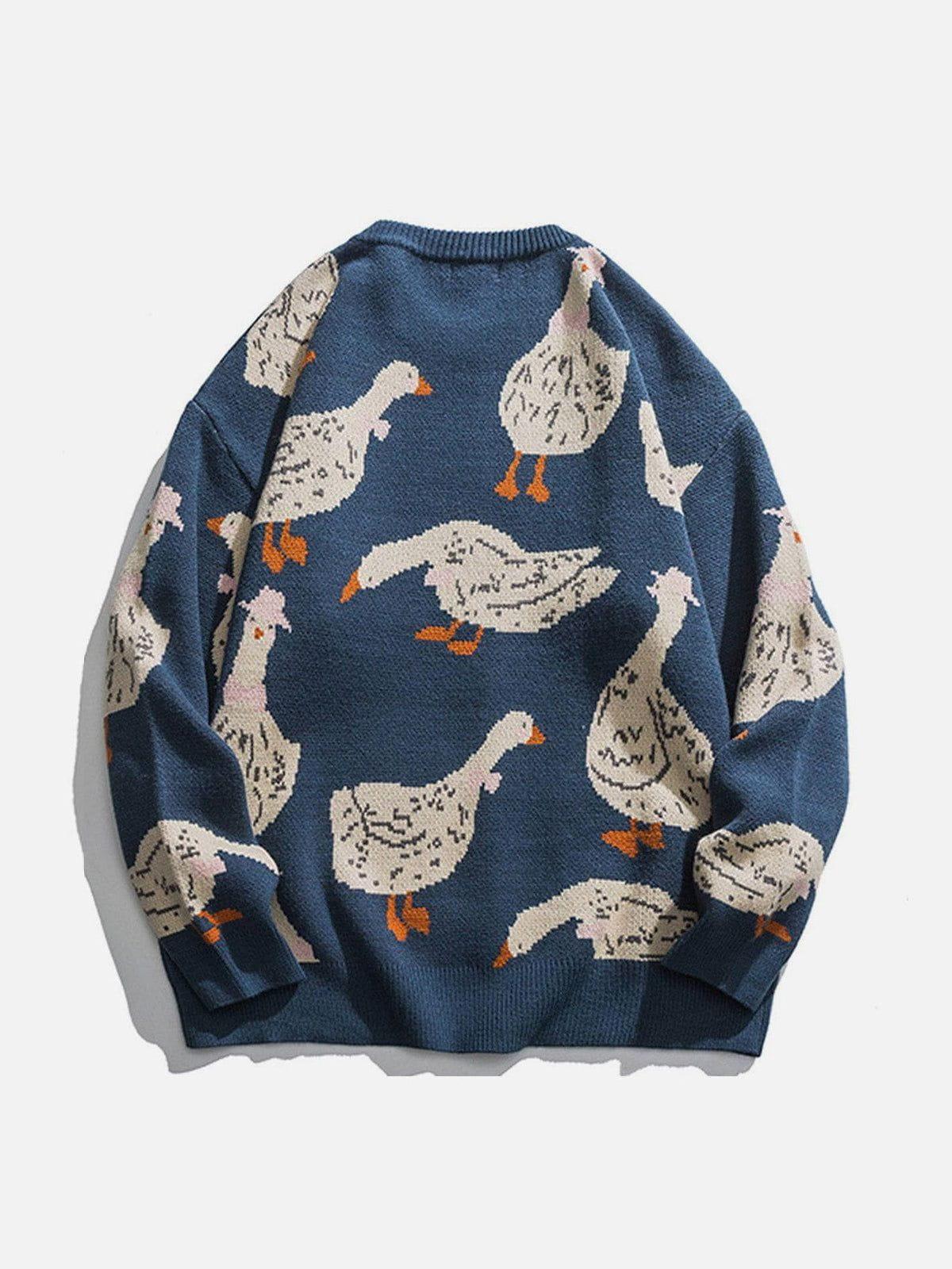 Concert Outfit Cute Duck Knit Sweater