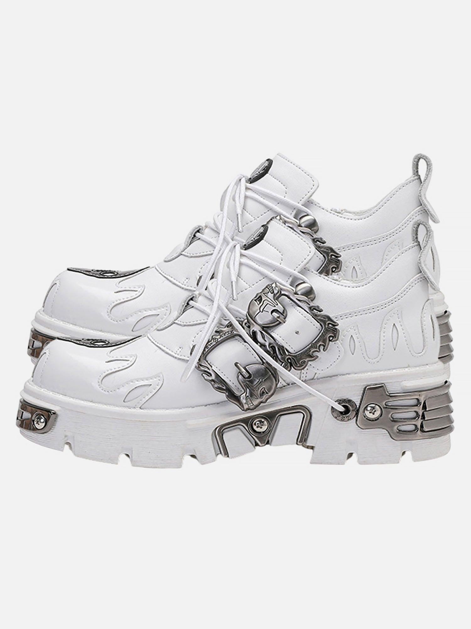 Concert Outfit Dark Metal Heavy-Soled Small Leather Shoes