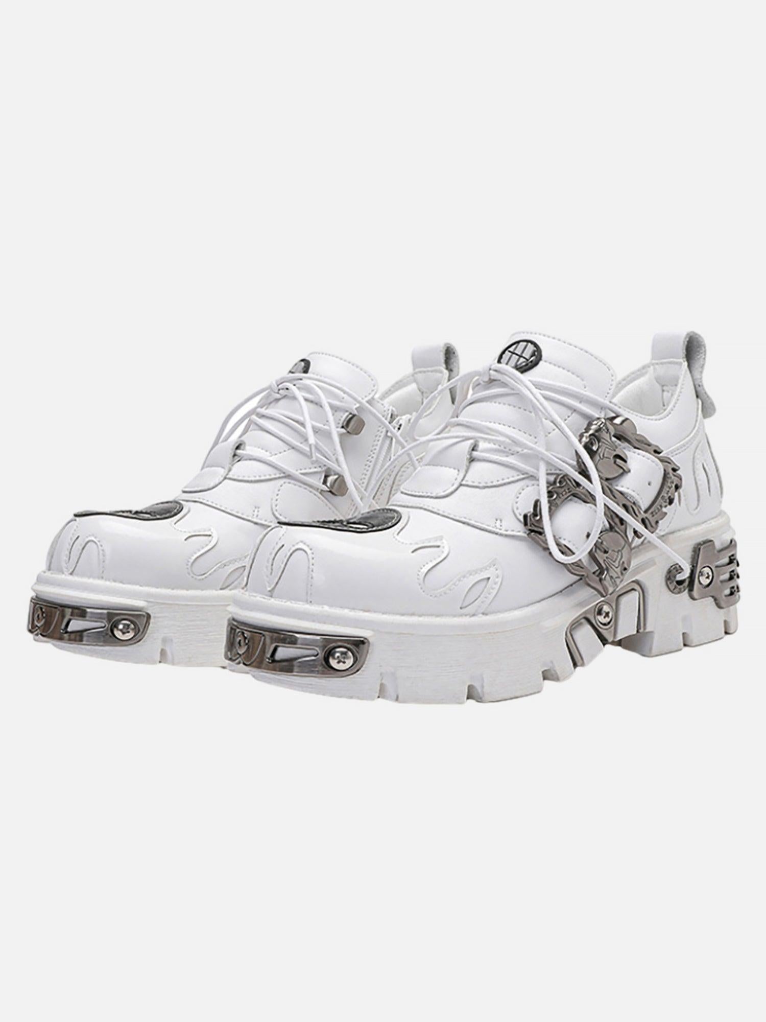 Concert Outfit Dark Metal Heavy-Soled Small Leather Shoes