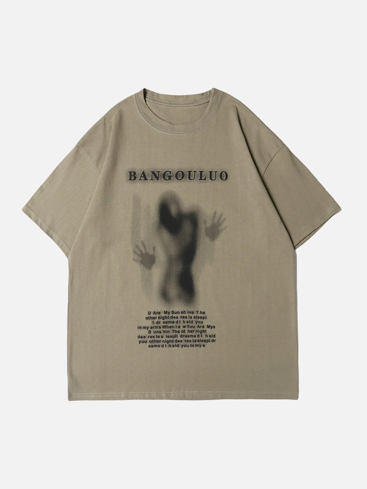 Concert Outfit Dark Silhouette Print T-Shirt