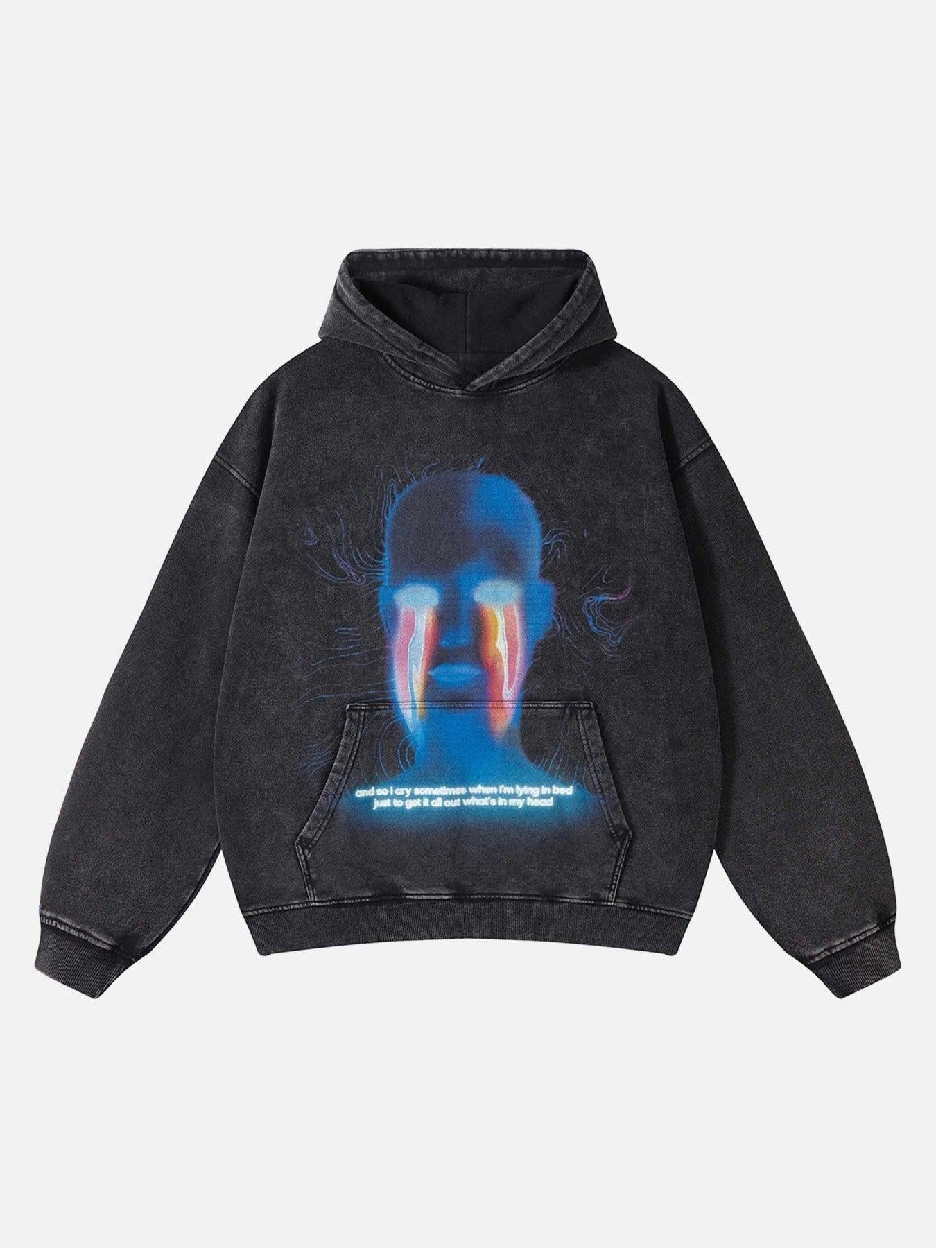 Concert Outfit Dark Style Hooded Loose Sweatshirt