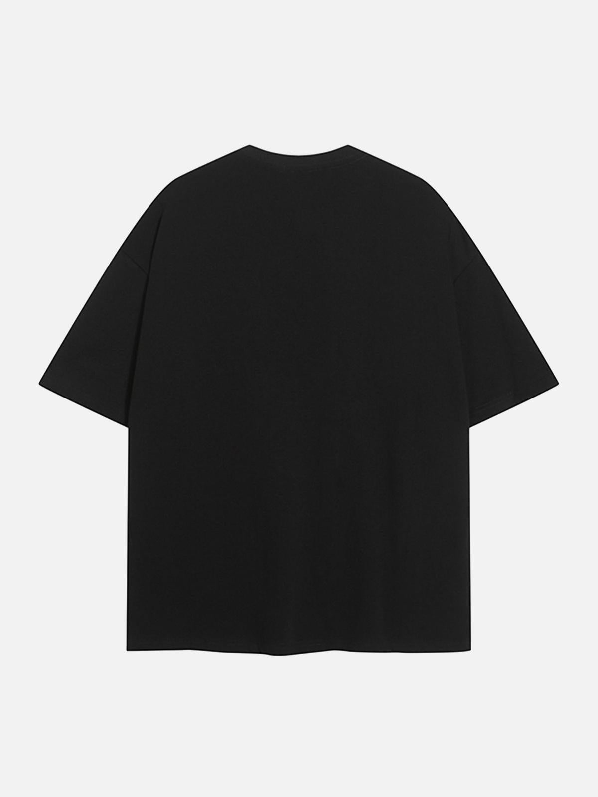 Concert Outfit Dark Sunset Ocean Print Street Rap T-Shirt